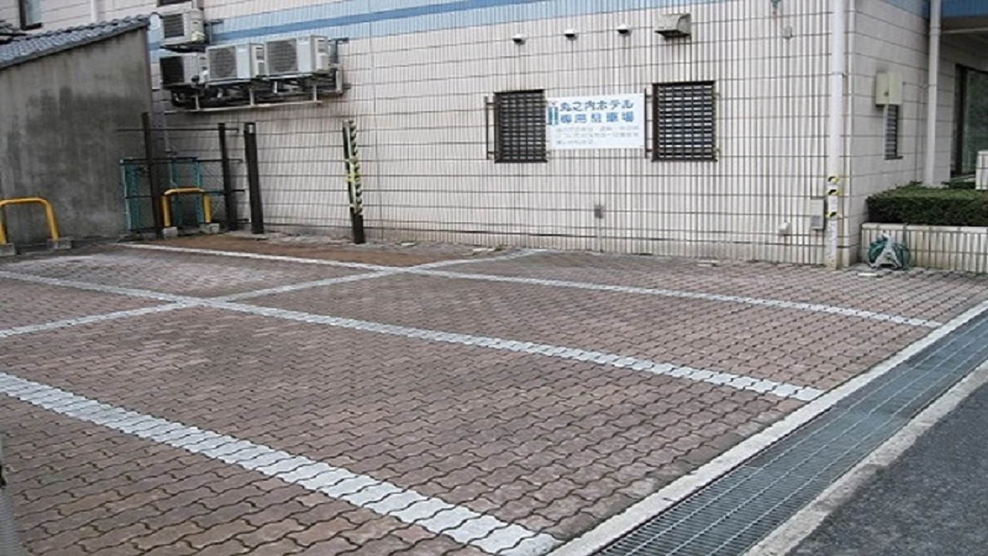Parking lot adjacent to the hotel