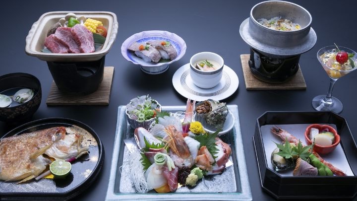 【時令美味與若狹牛的盛宴】盡情享用肉與魚♪