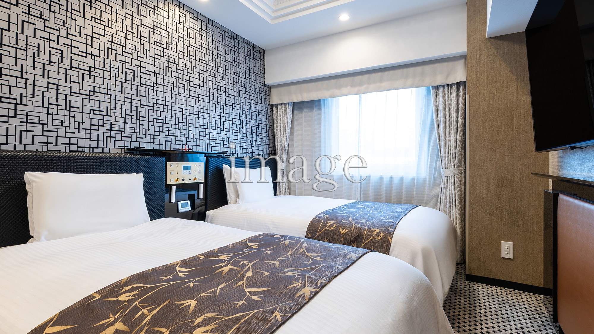 Deluxe Twin Room (22 sq m / 120 cm wide beds x 2) / Barrier-free access