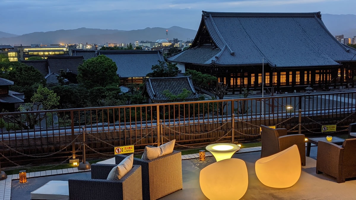 View the world heritage from the terrace