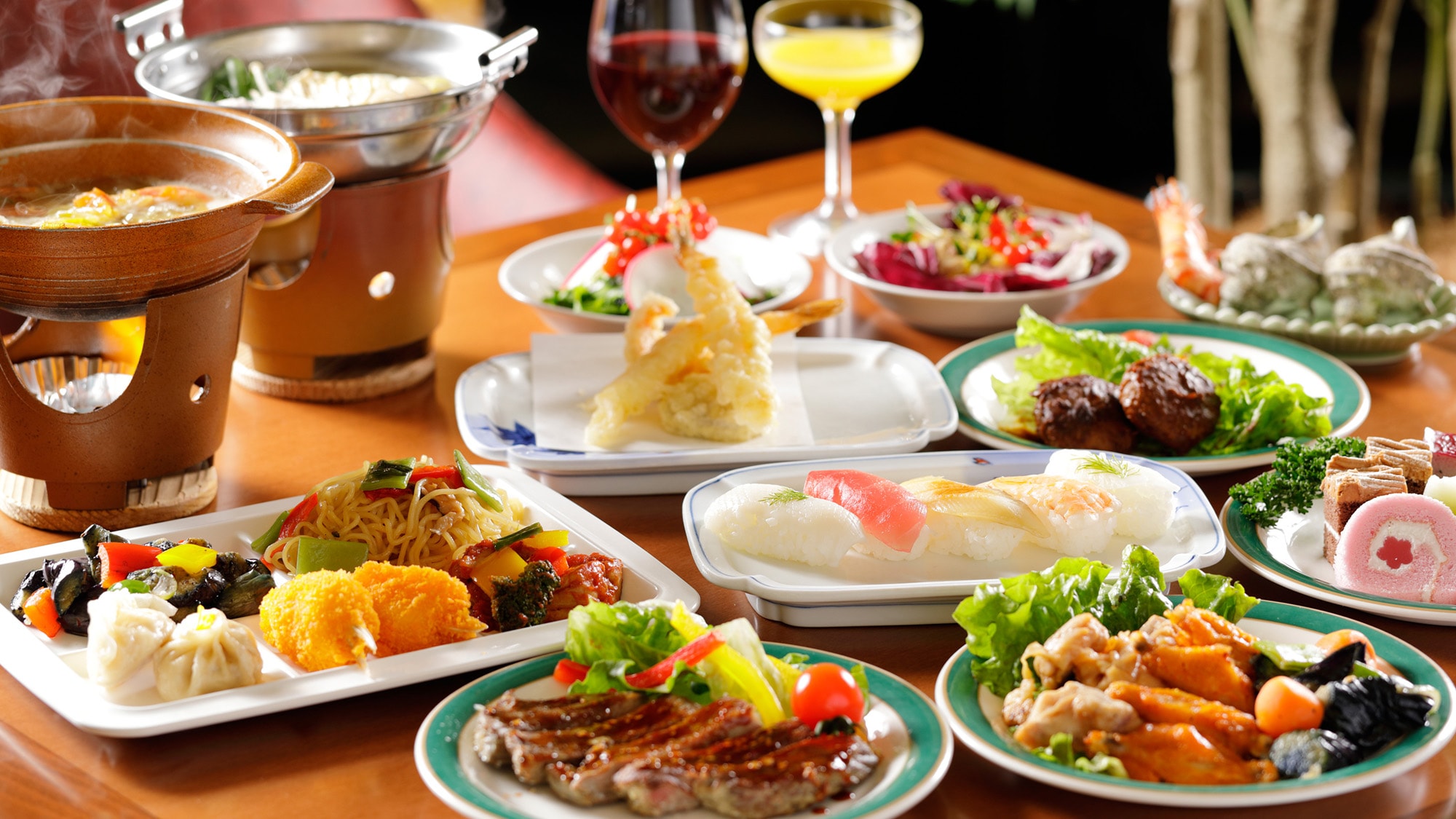 ◆ Dinner like this with a wide variety of buffets!