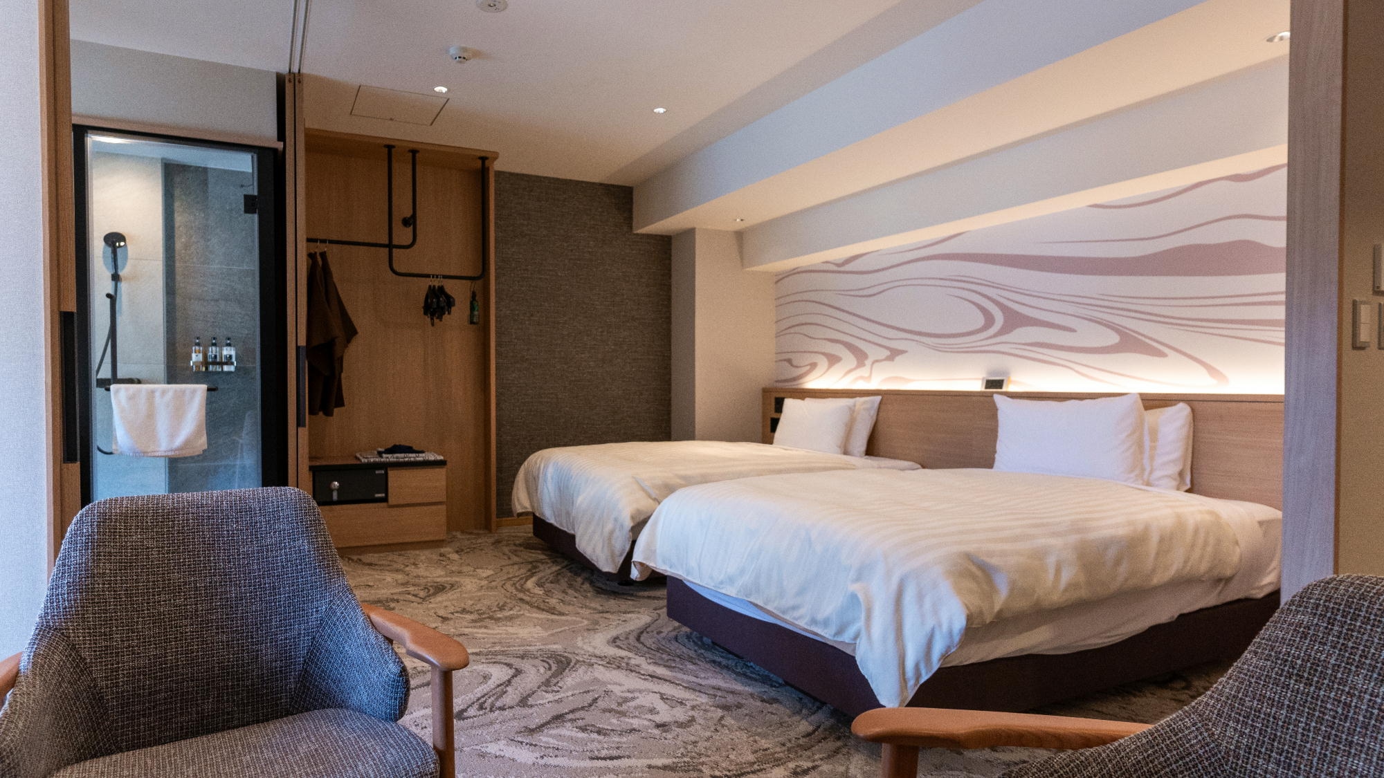 Twin room with barrel sauna and open-air bath [Capacity: 2 adults]