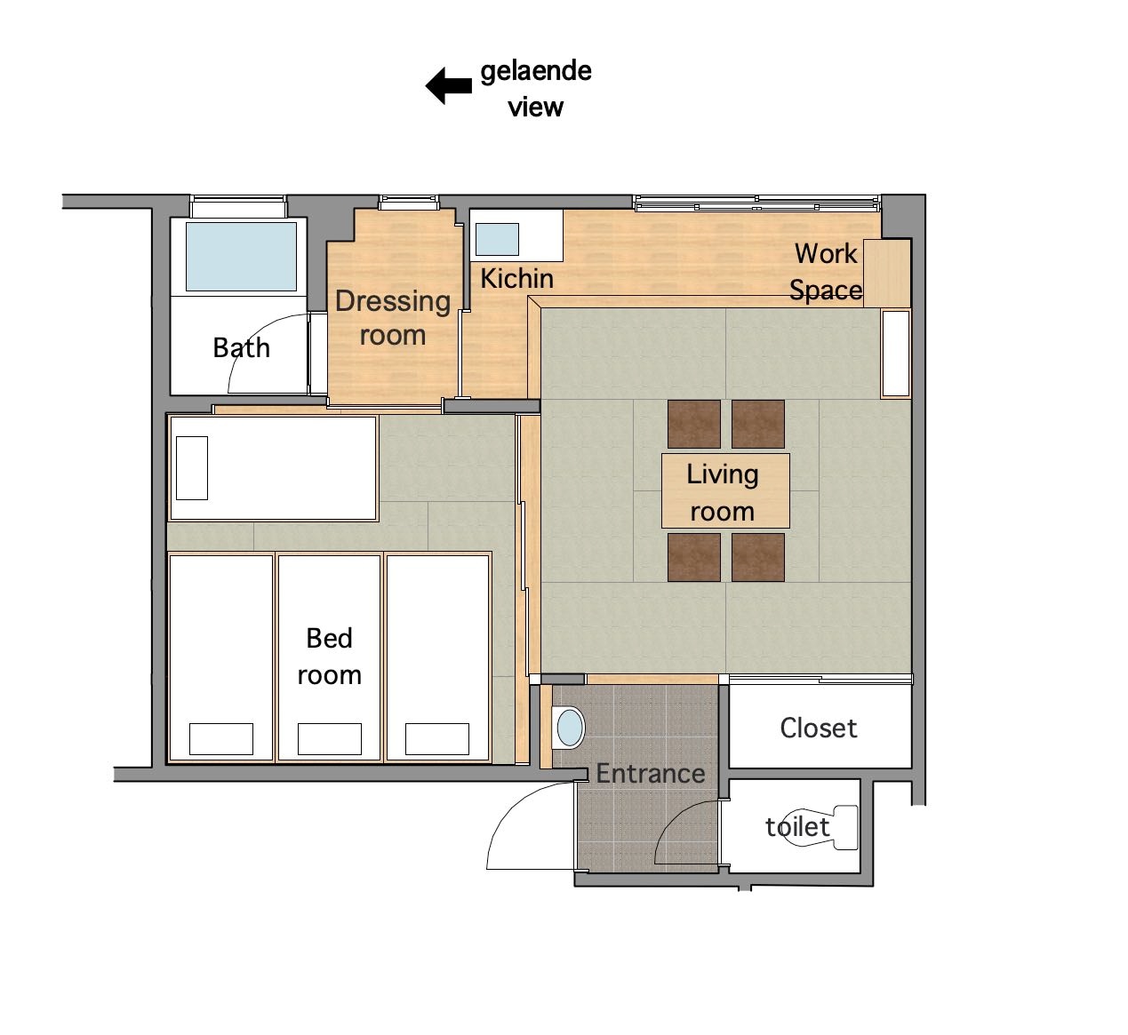 208　2nd floor Japanese-Western style room with panoramic bath