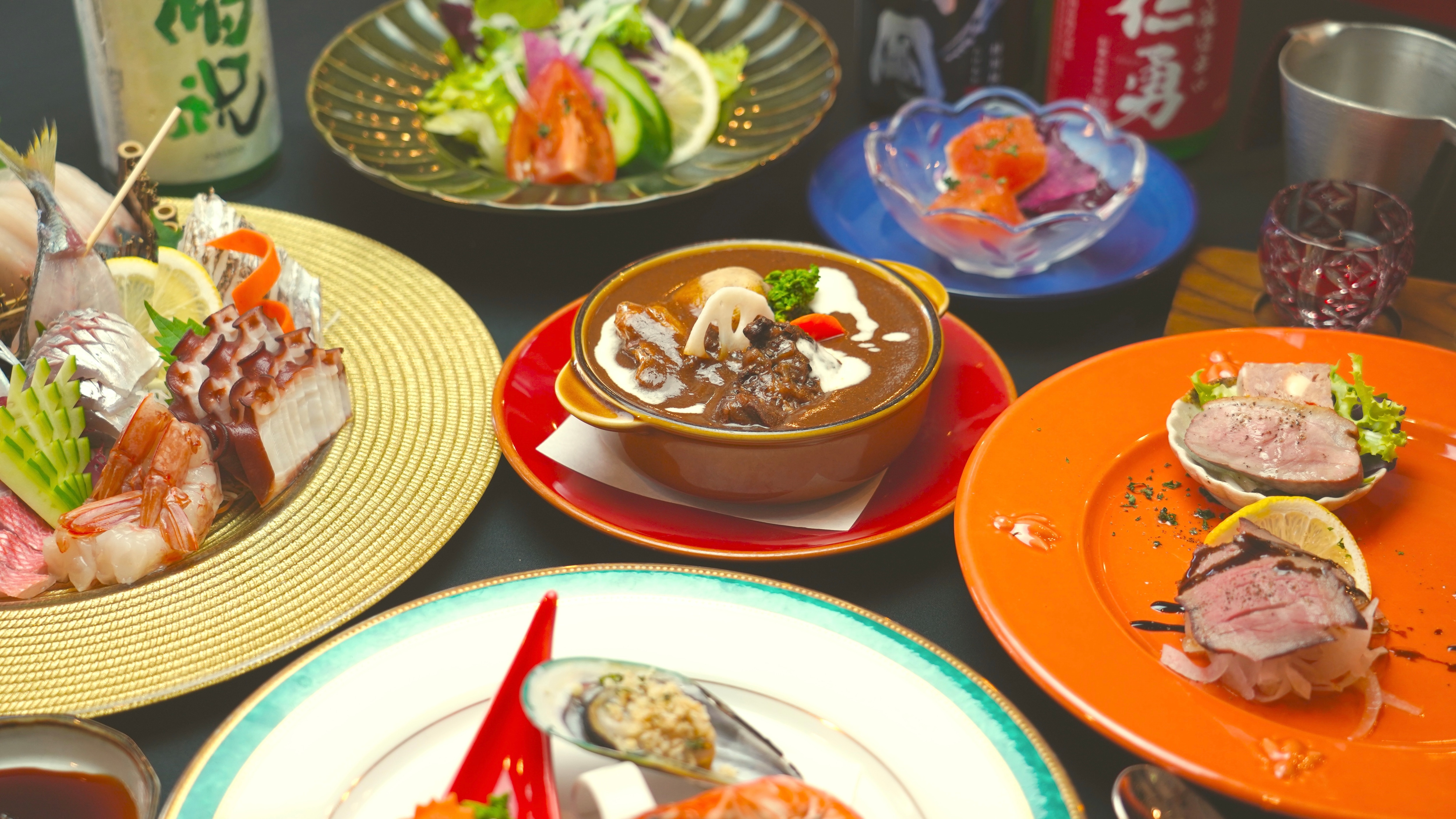 [Standard Plan] Original Italian course with Boso Shunsen sashimi platter