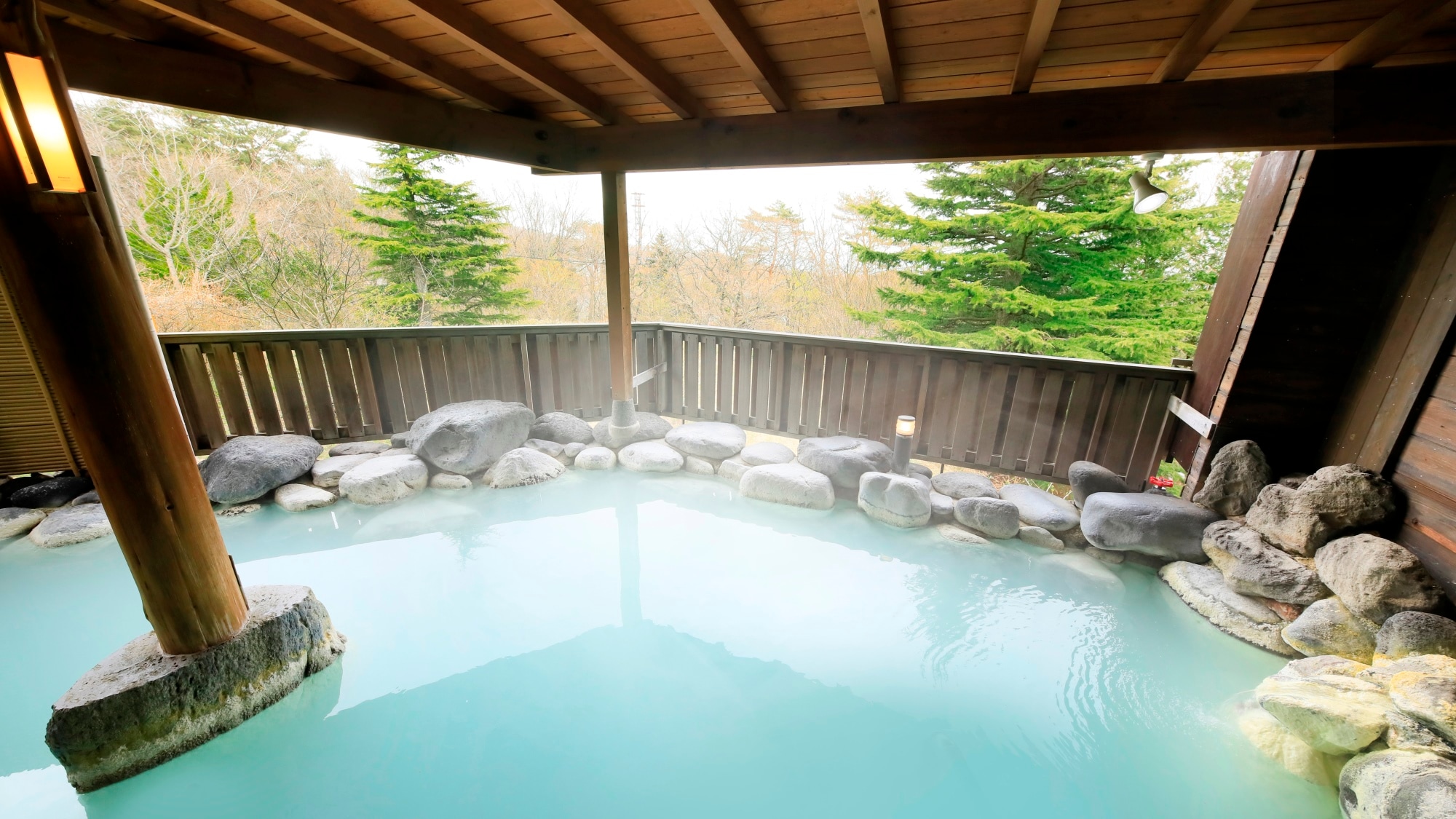 Open-air hot spring bath for women