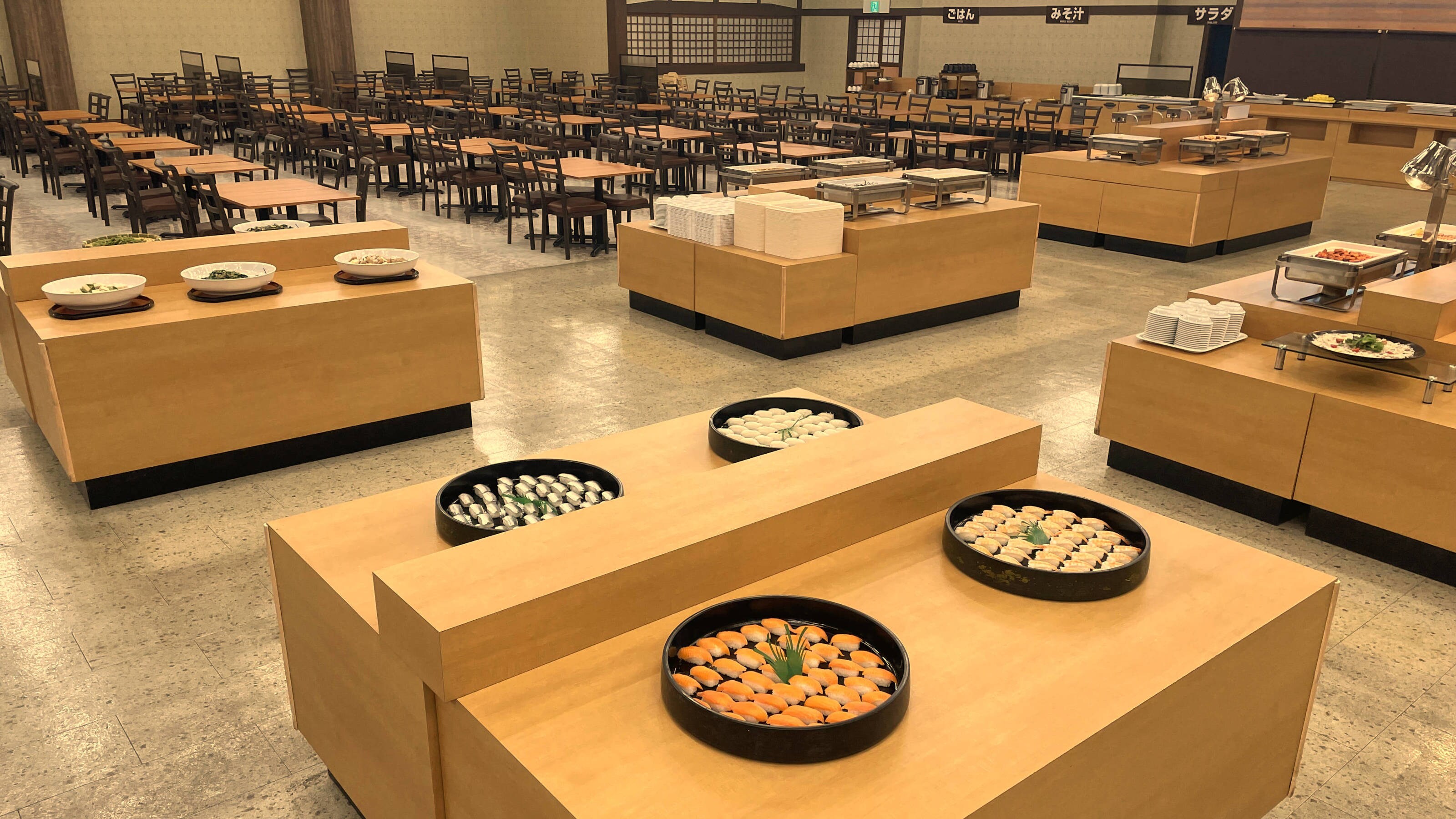 An example of a dinner buffet