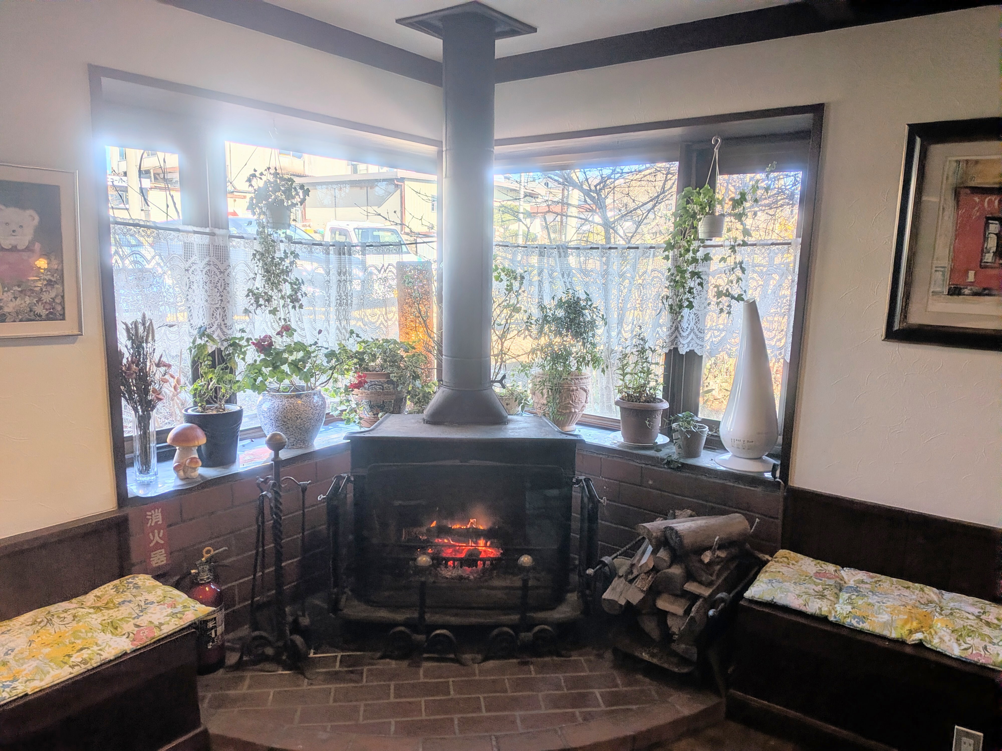 Lounge fireplace (winter)