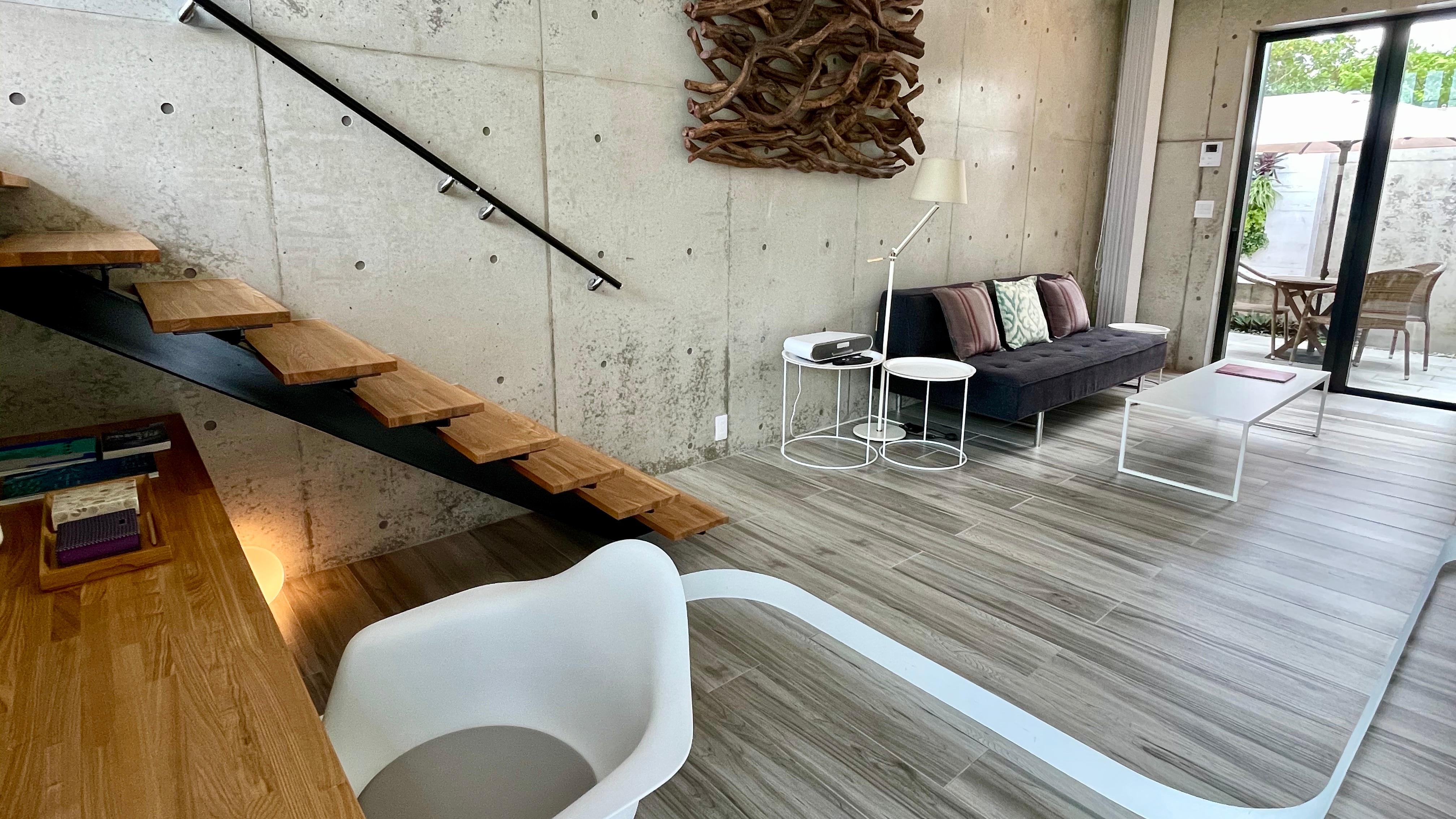 White rocking chair