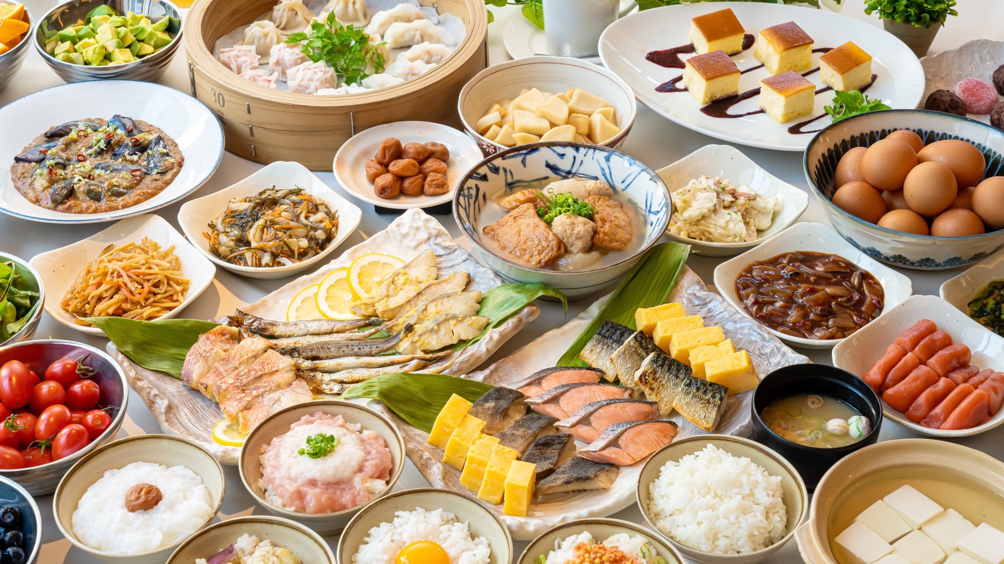 Breakfast buffet (Japanese food image)
