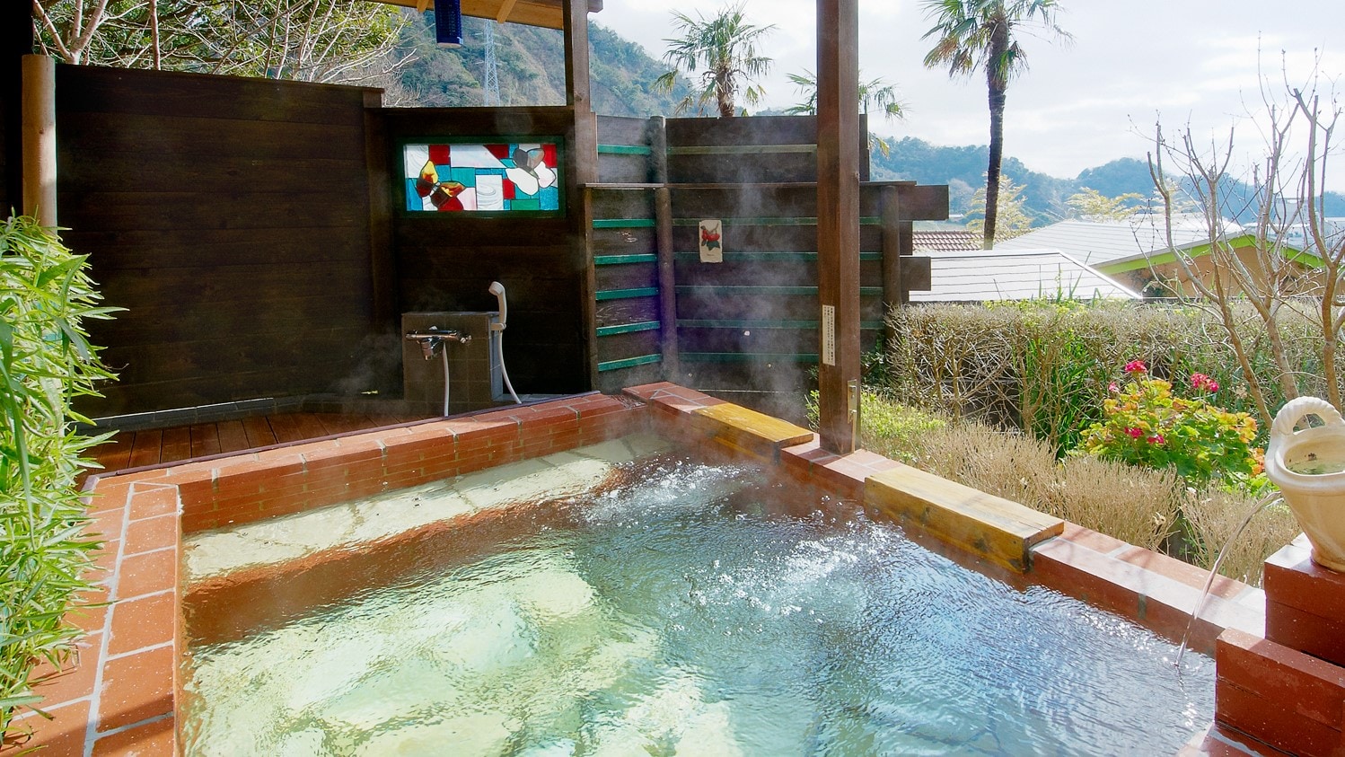 [Bath] Private open-air bath above the clouds♪