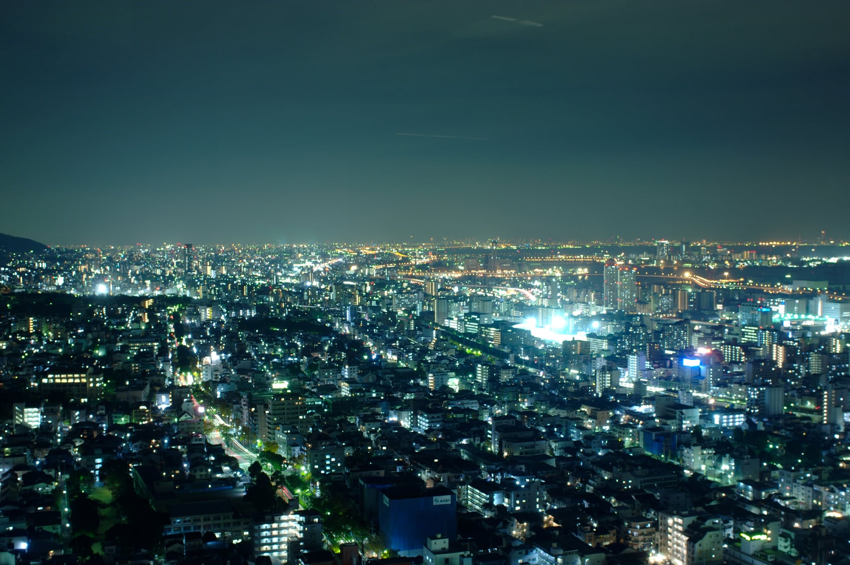 Night view from the east