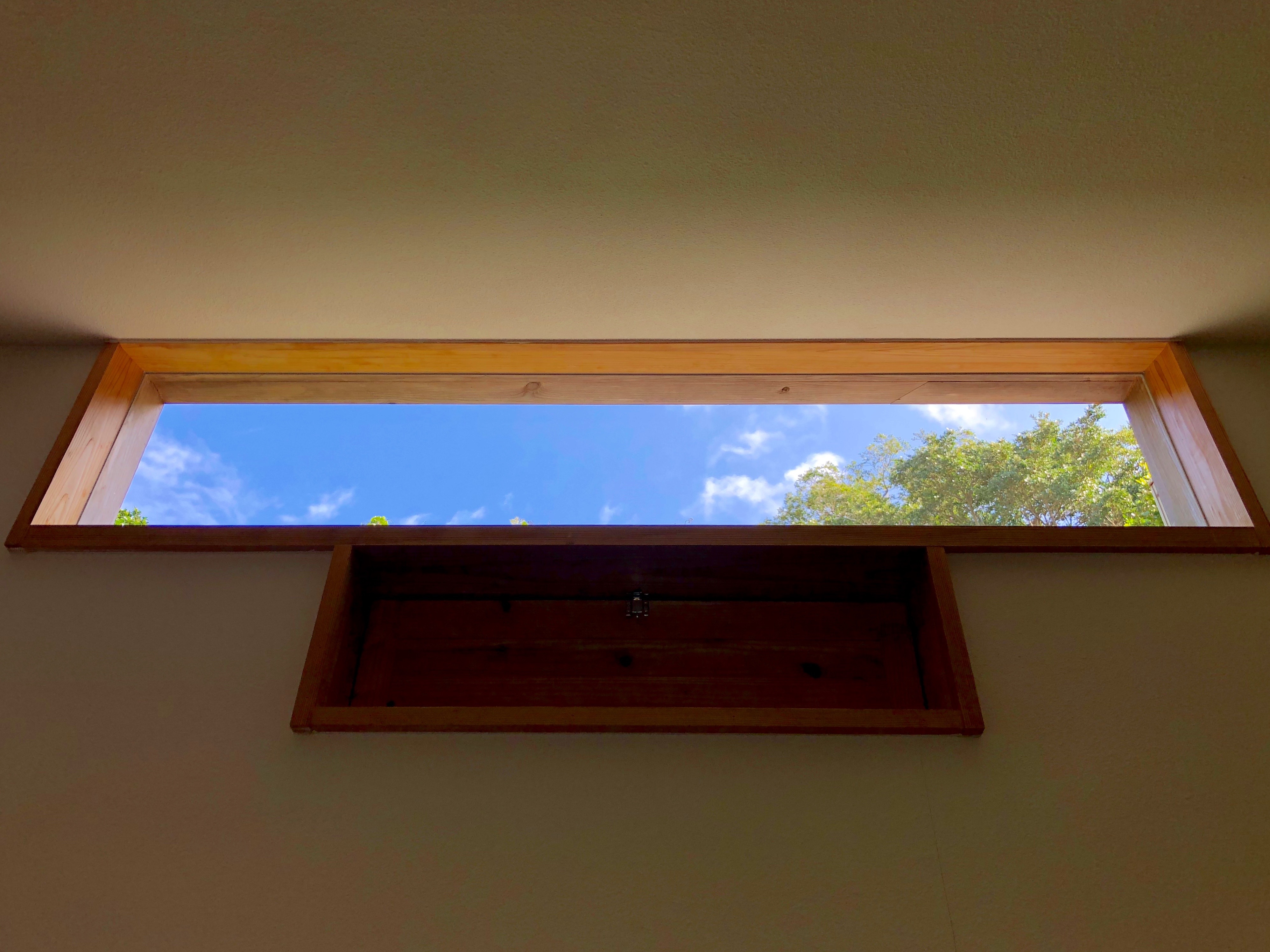 The sky seen from the skylight
