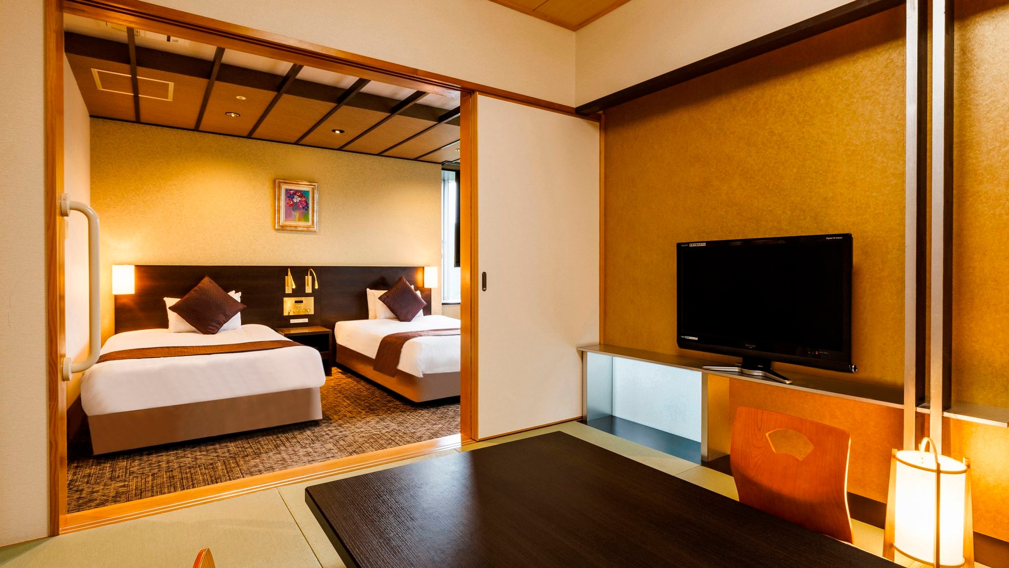 Natural hot spring view bath special Japanese-Western room - Japanese-style room -