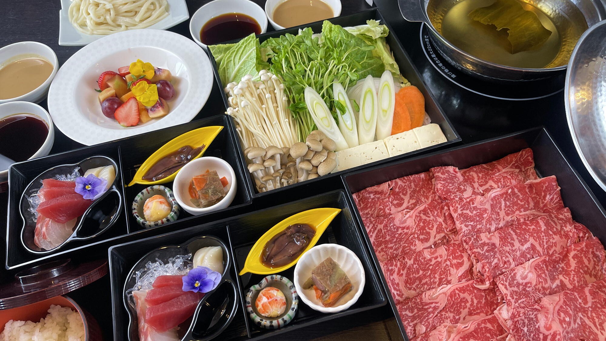 [Fukushima beef shabu-shabu] You can simply enjoy the original flavor of the ingredients.