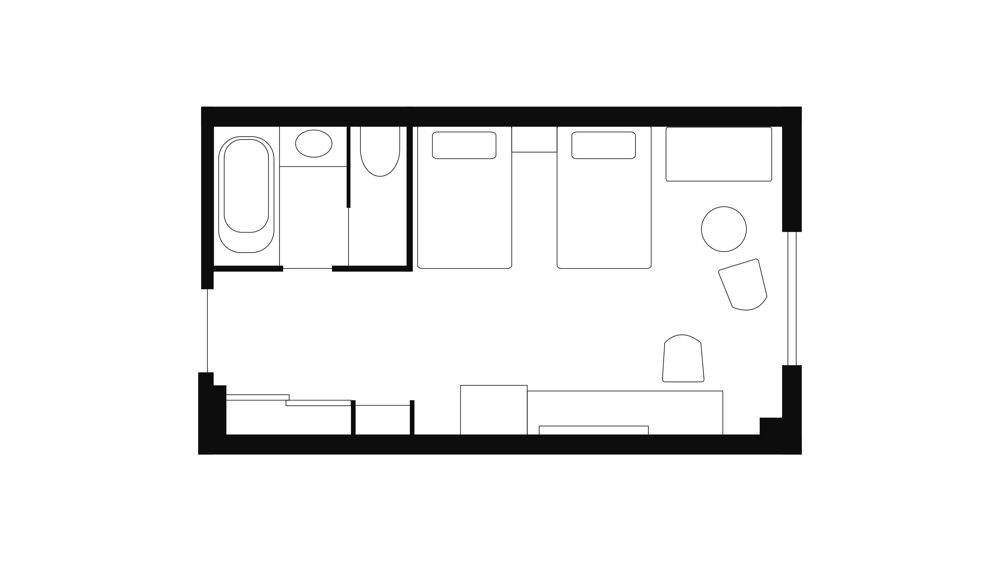 Floor plan: Executive Floor Deluxe Twin