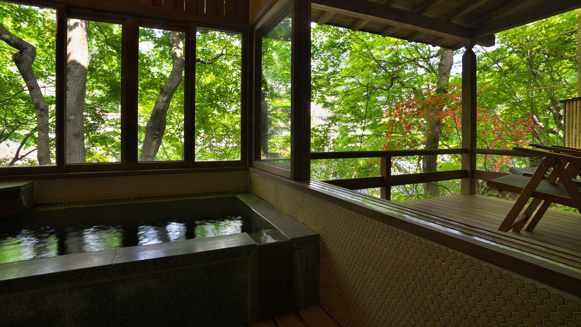 [Mountain Villa, Five Star, Taisho Modern, Japanese-Western Special Room (with Semi-open-air Bath)]