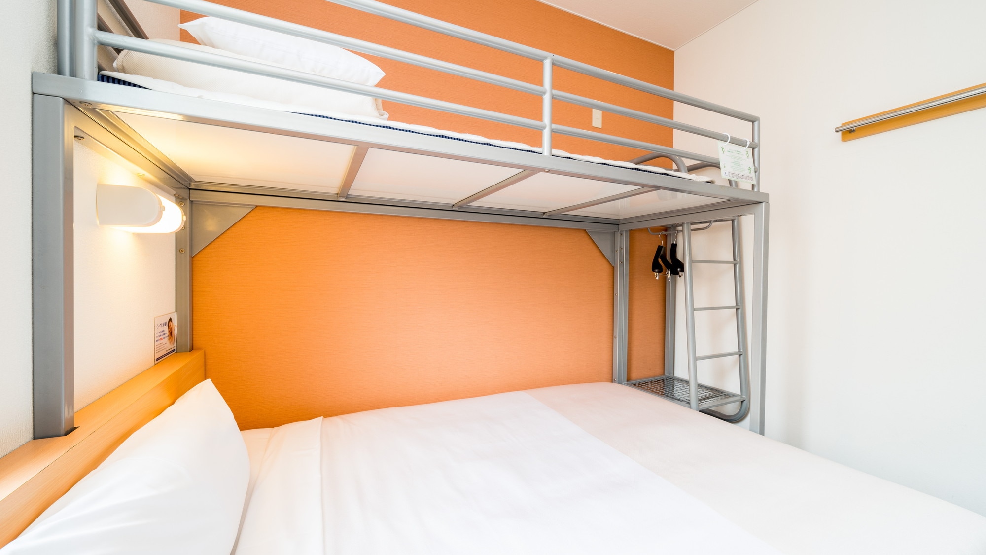The loft area can also be used to store luggage.