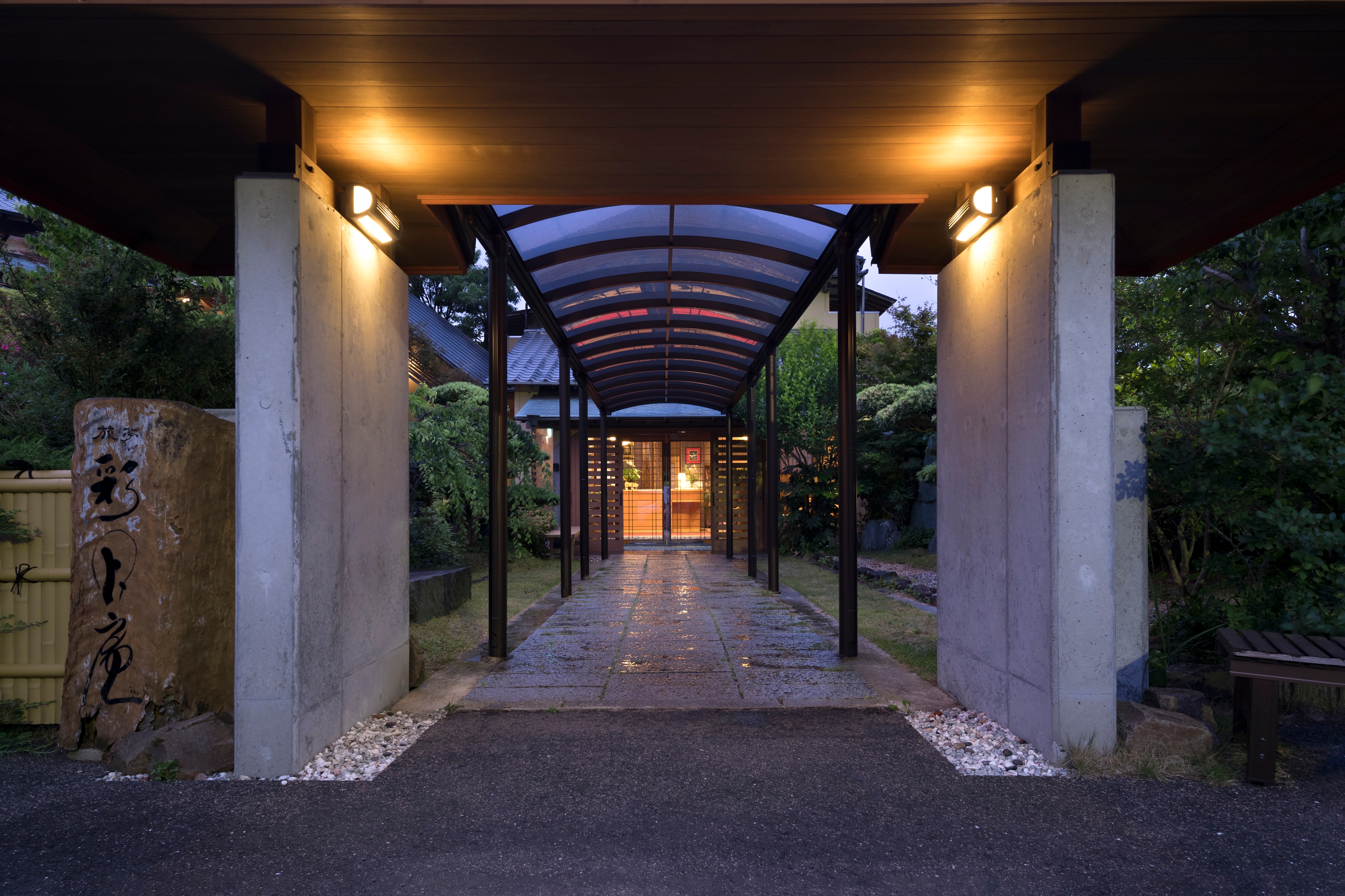 Entrance evening view