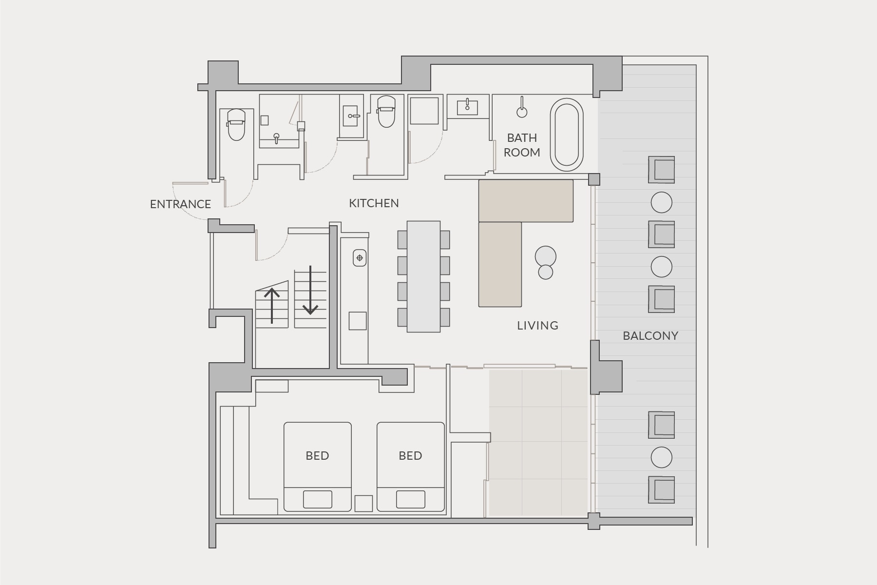 แผนผังห้องจากุซซี่บนดาดฟ้า