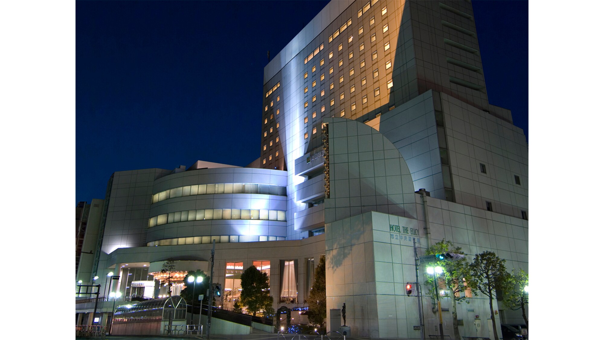 Hotel exterior (night)