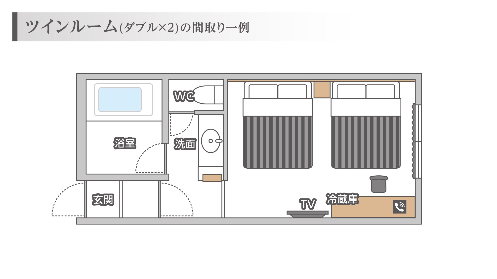 Family twin room layout