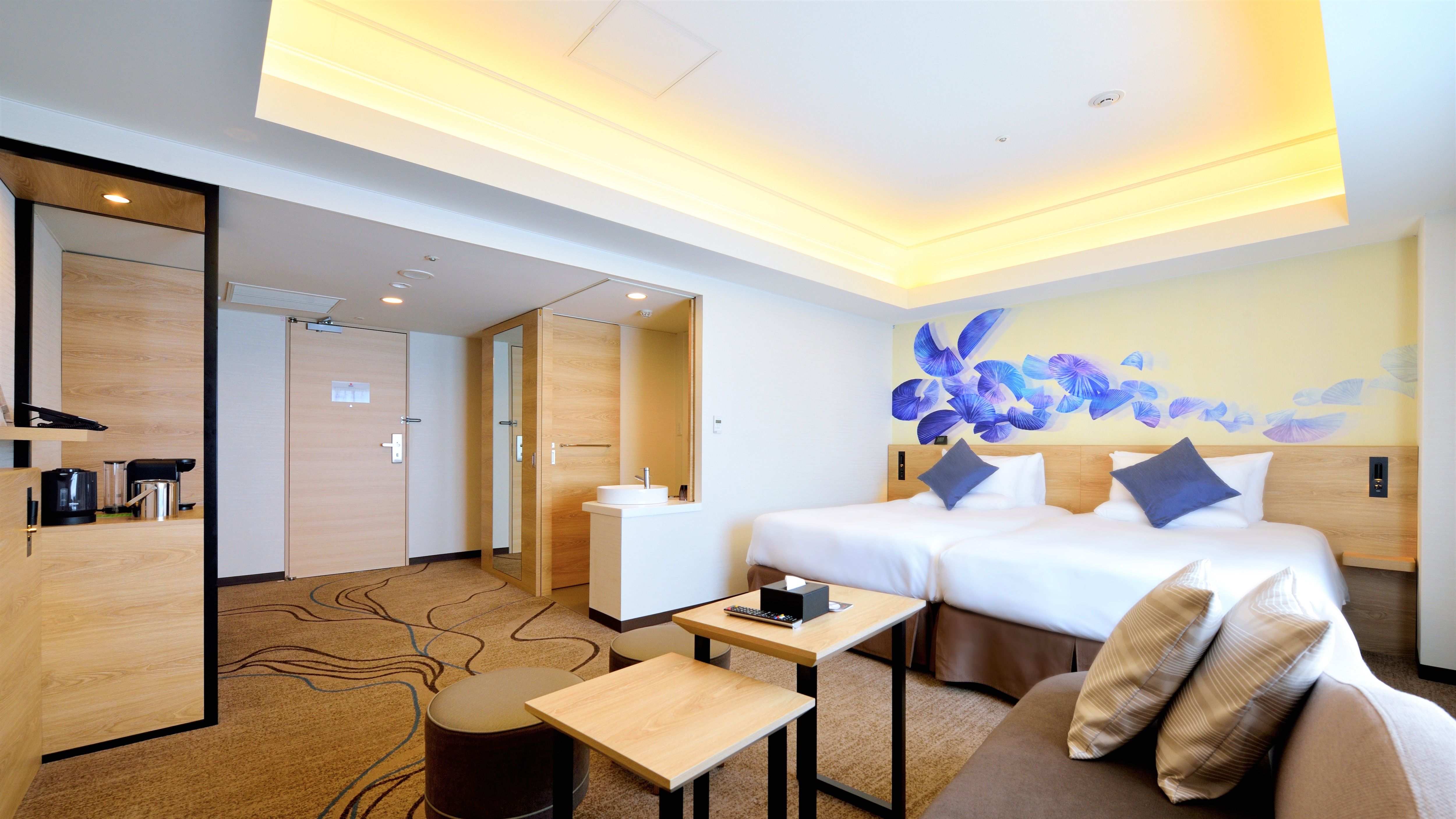 [Executive Deluxe Twin 34㎡] Spacious rooms and separate baths with washrooms are popular.
