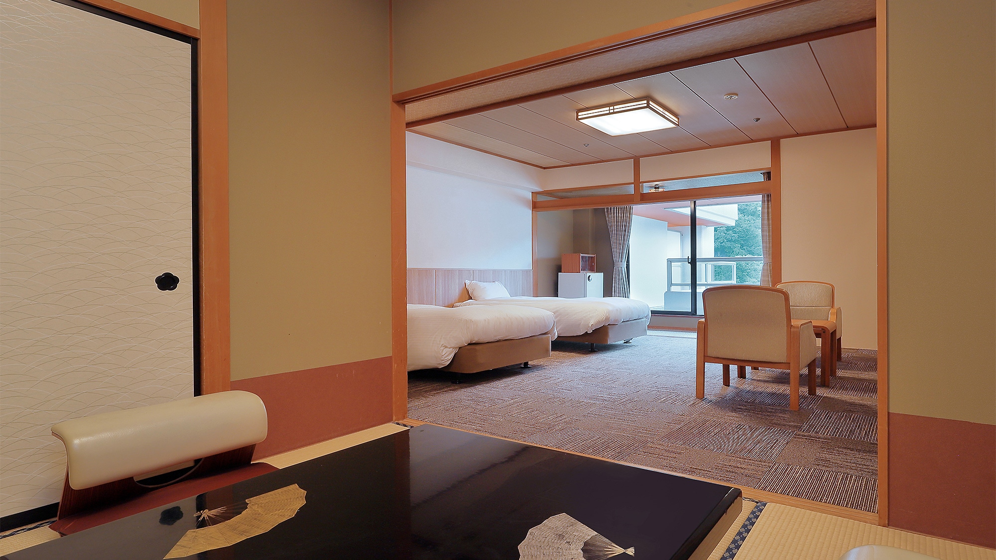 [Japanese-Western style room] Barrier-free type room [Non-smoking]