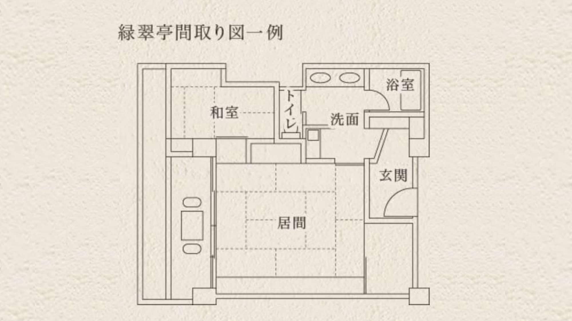 ◆ อาคารตะวันออก Keisui / แผนผังชั้น (ตัวอย่างห้องพัก)