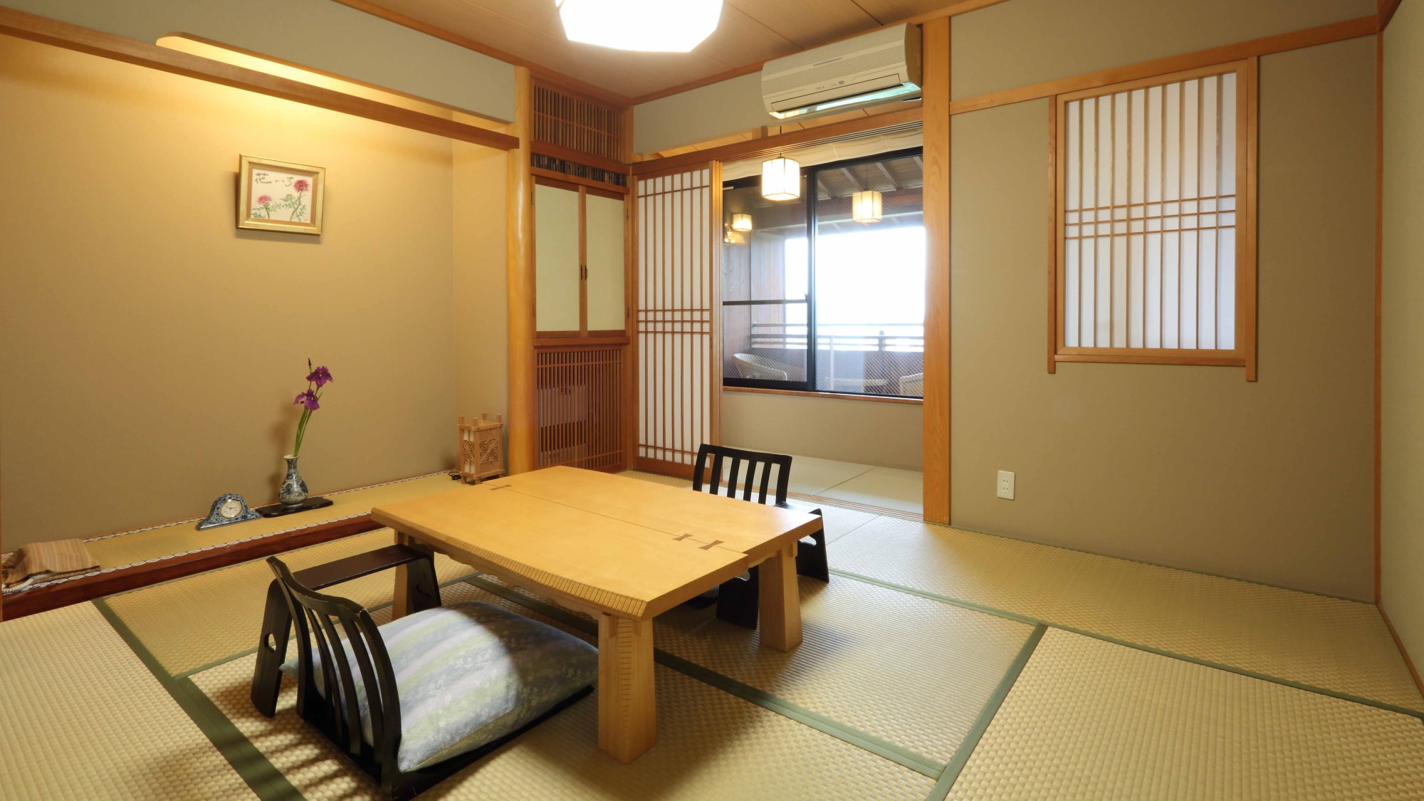 Kamar bergaya Jepang dengan pemandian setengah terbuka [Iwakagami/Azami] / Kamar bergaya Jepang 8 tatami + pemandian setengah terbuka Shigaraki-yaki