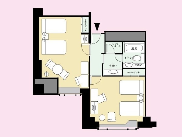 [Non-smoking] Superior Fourth - Western-style room with two bedrooms