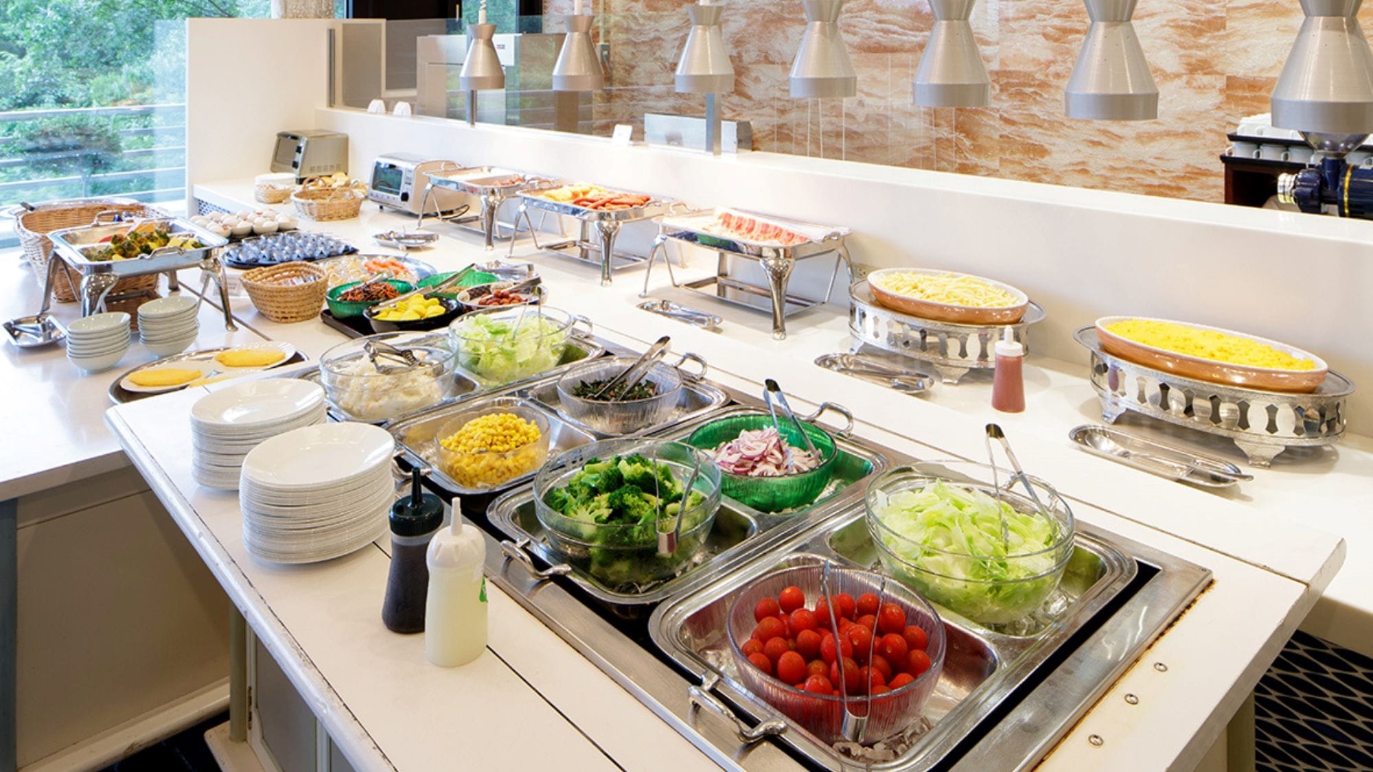 [Example of breakfast buffet]
