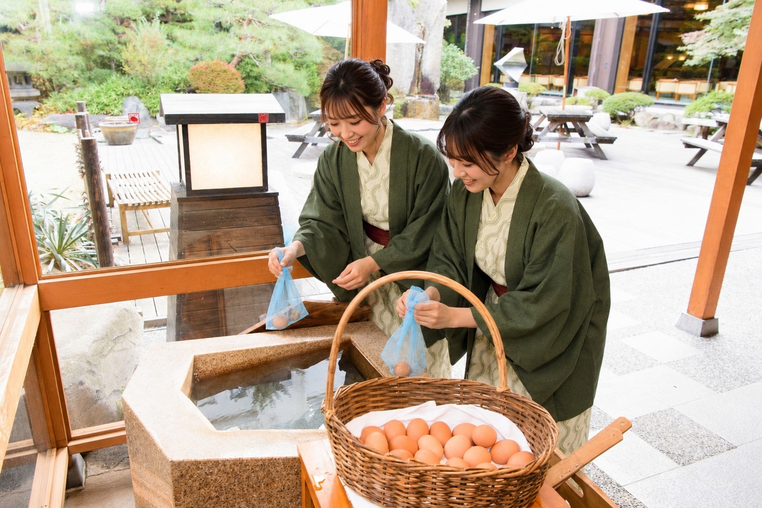 温泉たまご作りをご体験