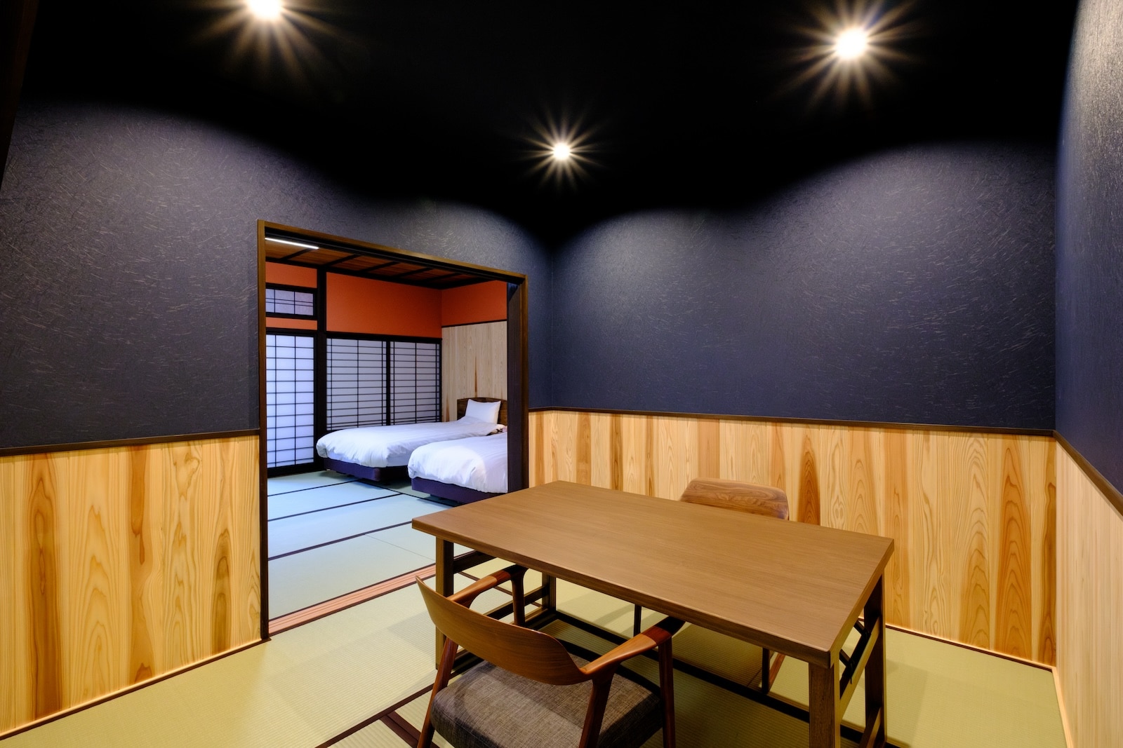 This is a modern Japanese room that was renovated in December 2023. Enjoy your meal at our private dining area.