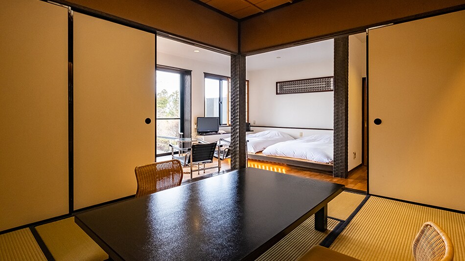 <35m2 type> [With open-air bath (2 rooms only)] Japanese-Western room with a view of the somma