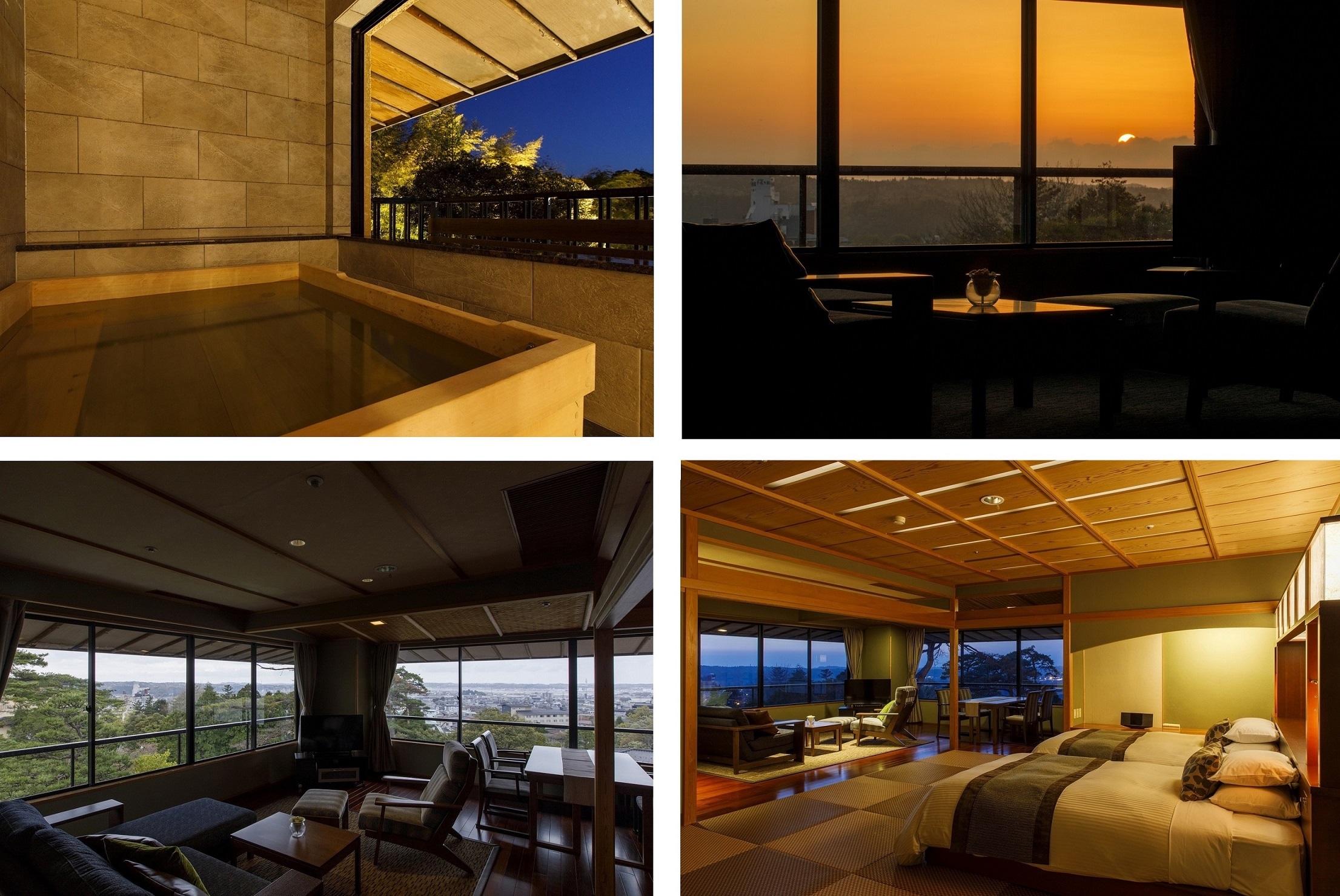 [Top floor: Kazahanari-KAZAHANA-] Luxury twin room with panoramic bath (example)