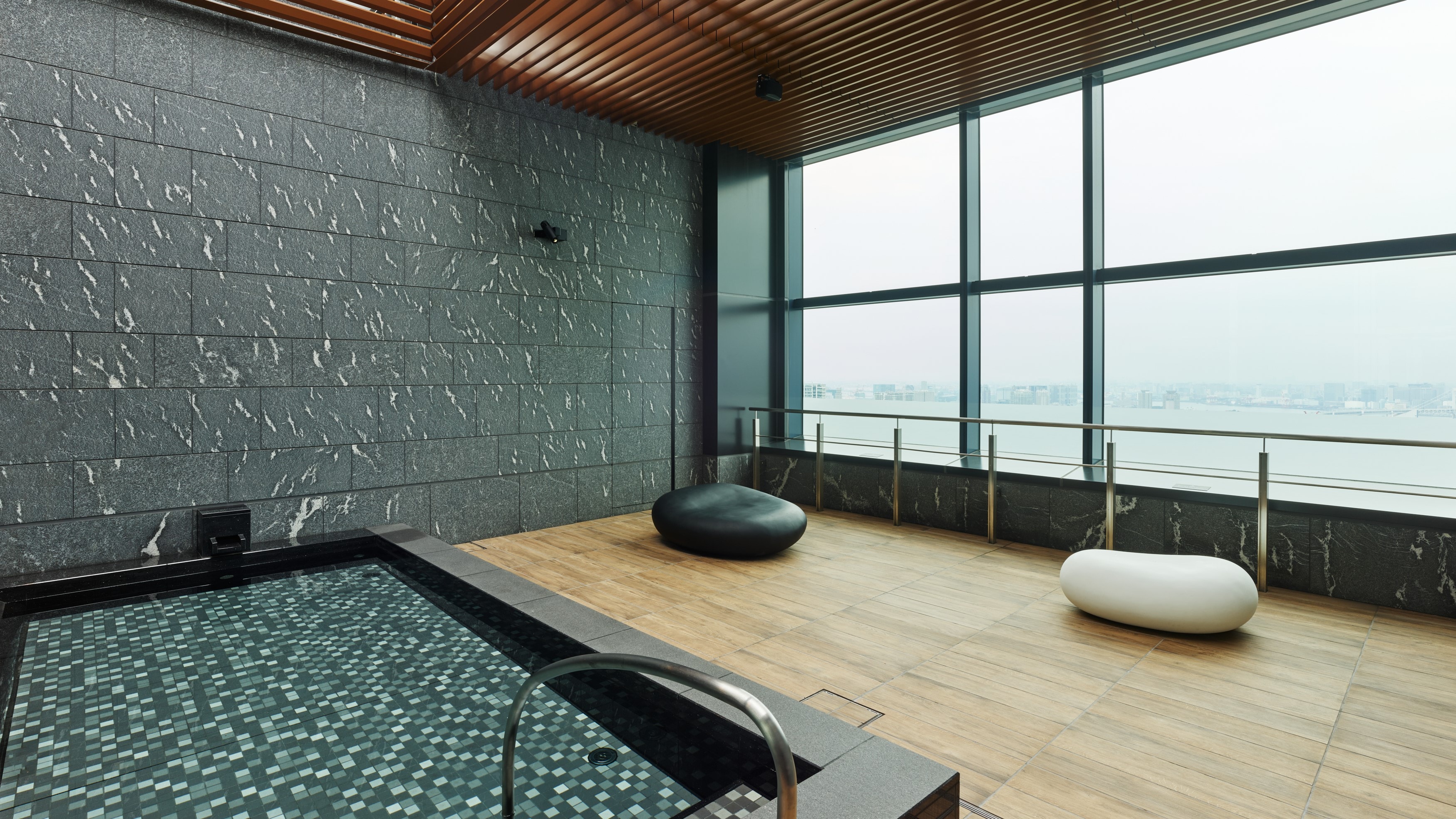 Large communal bath exclusively for guests