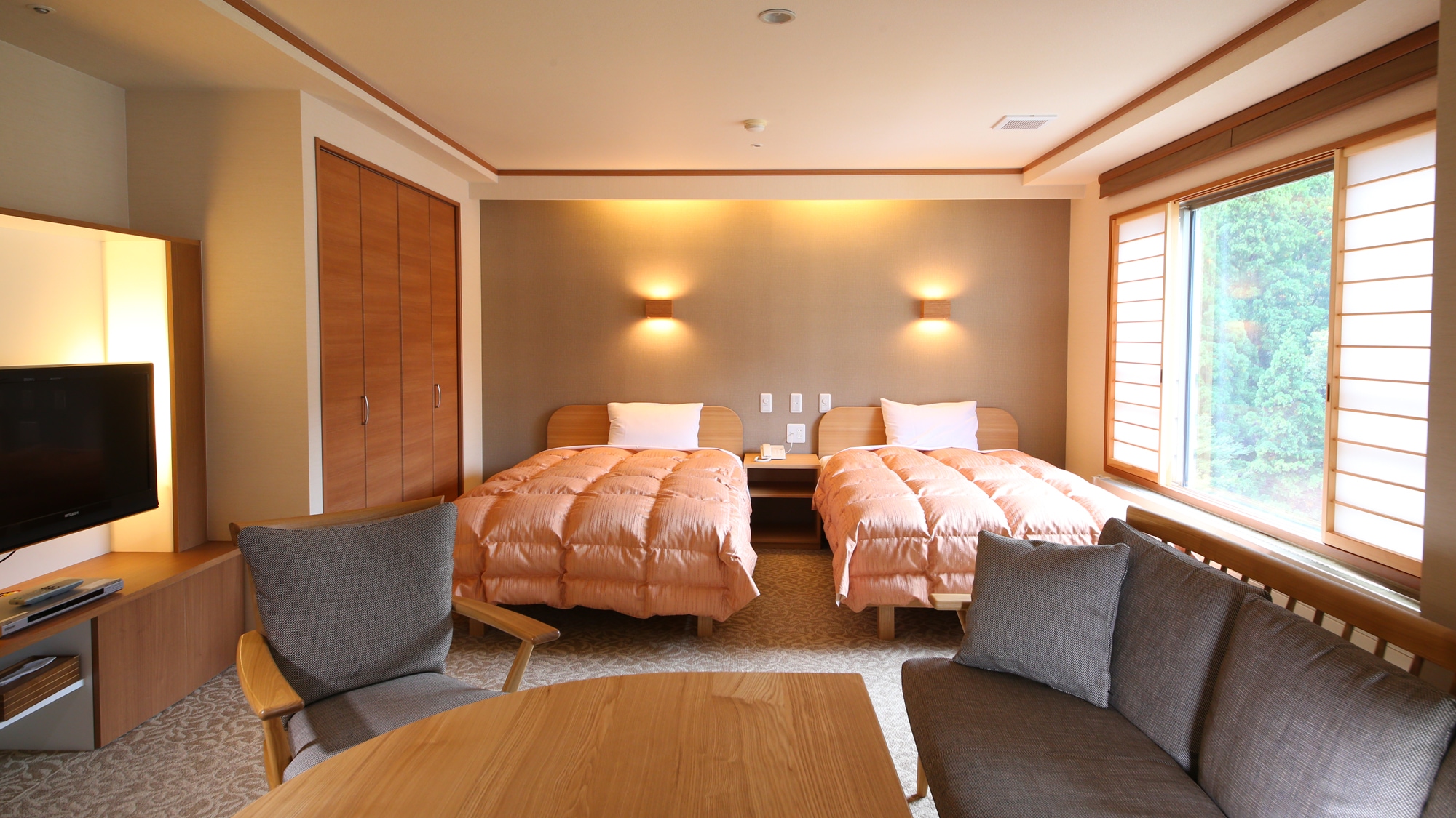 [Kamar Superior Twin bergaya Barat]