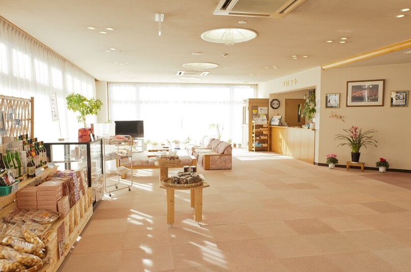 Inside the building