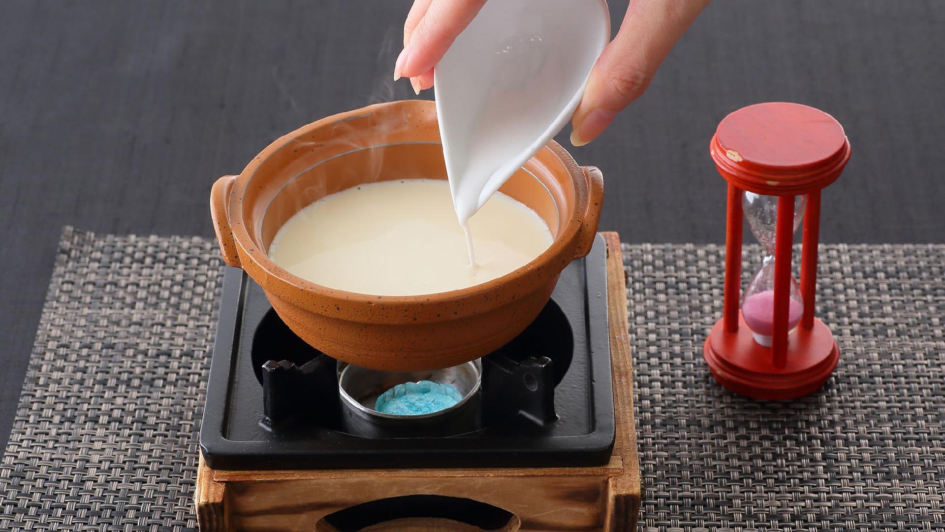 Breakfast with a taste of Kyoto, handmade tofu
