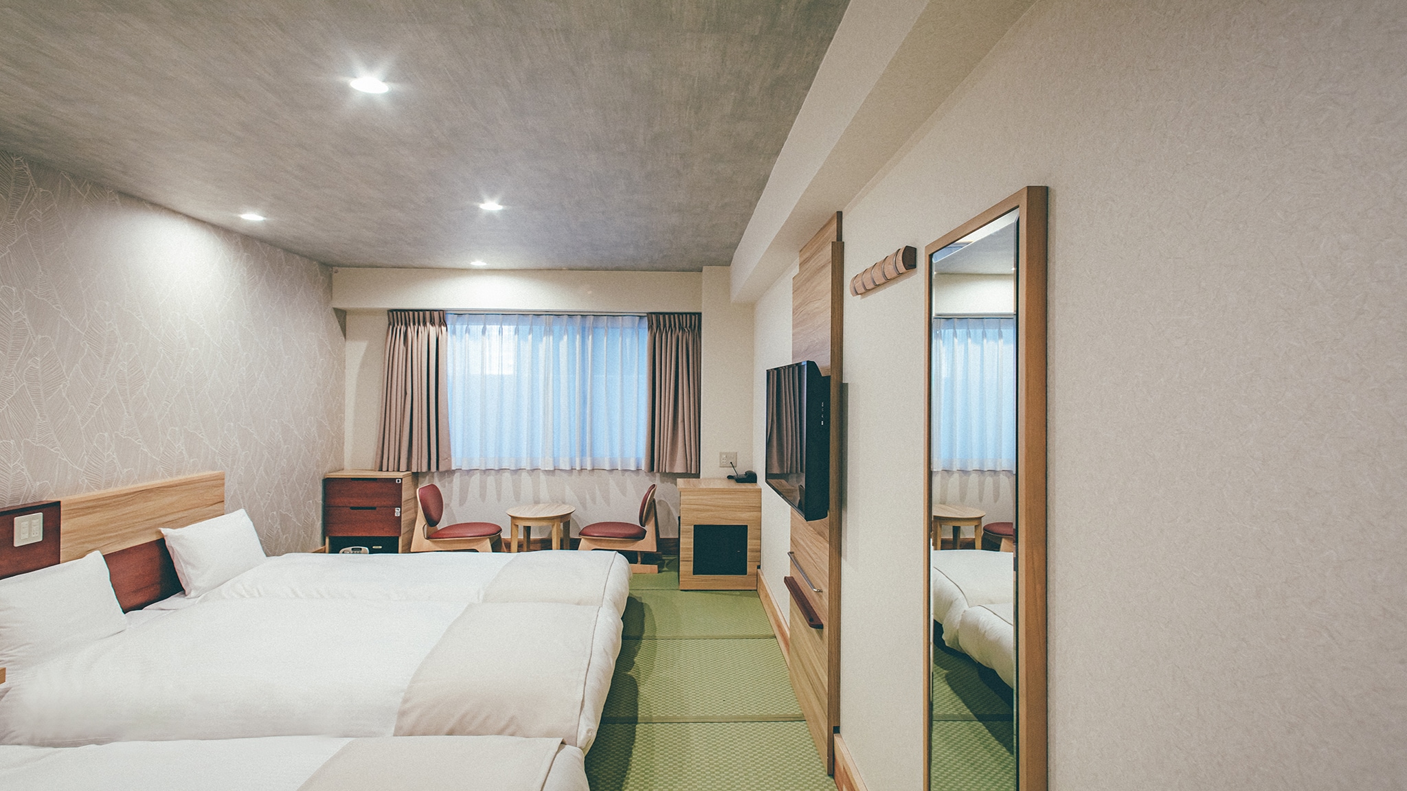 Moderate Twin (Modern Japanese and Western rooms) All rooms are non-smoking