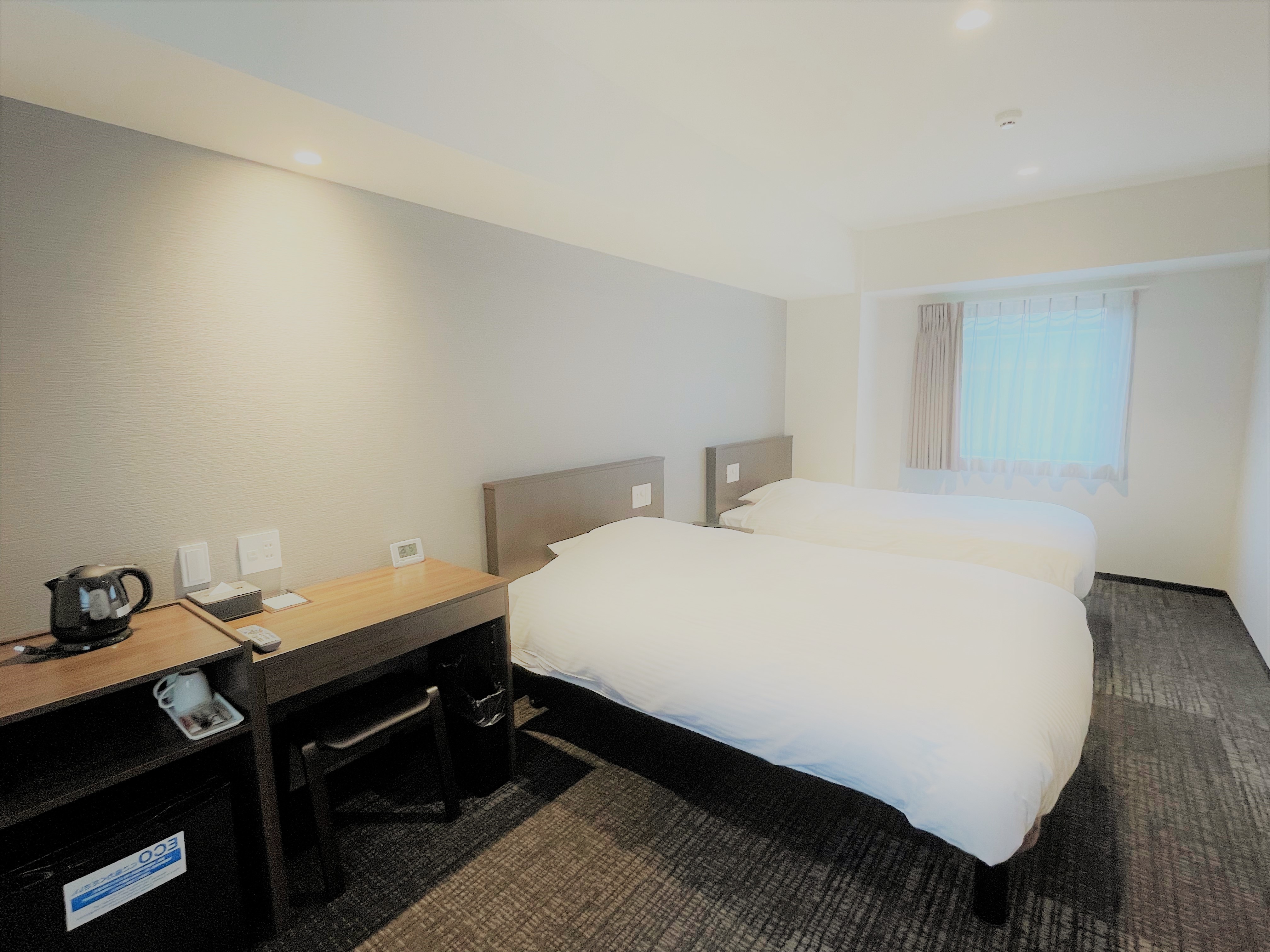 Twin room 22㎡ 2 semi-double beds (122cm x 197cm)