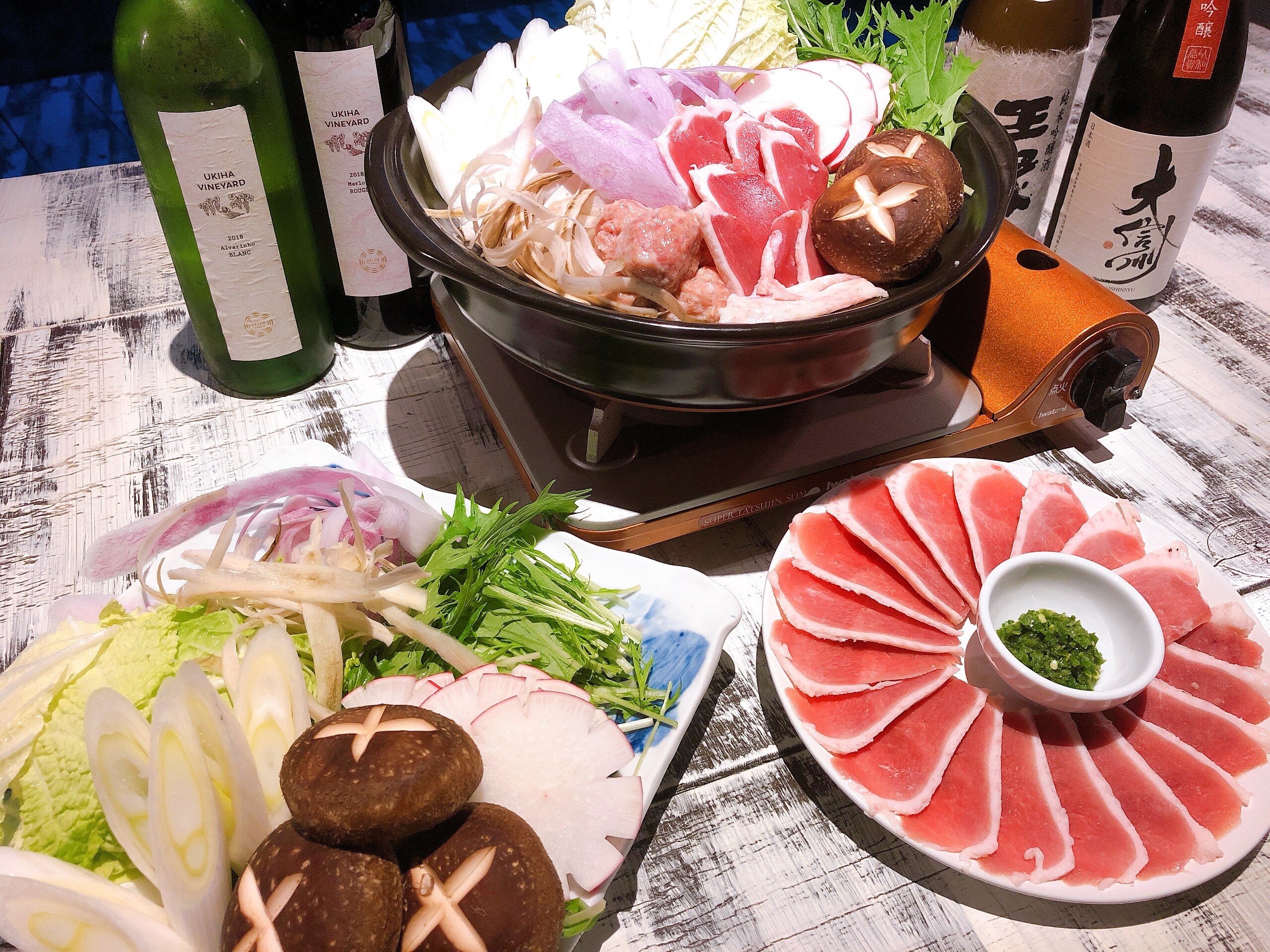 Duck hotpot at Kifune buckwheat noodles restaurant