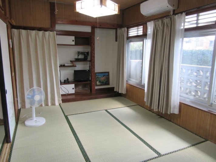 Inside the building.