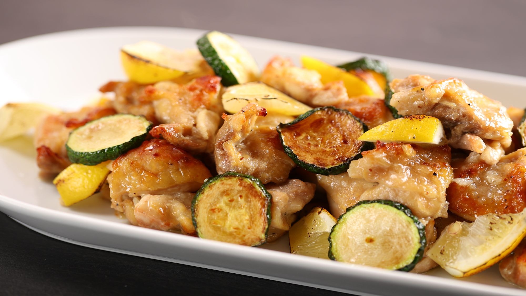 Grilled Chicken with Kamogawa Lemon Sauce