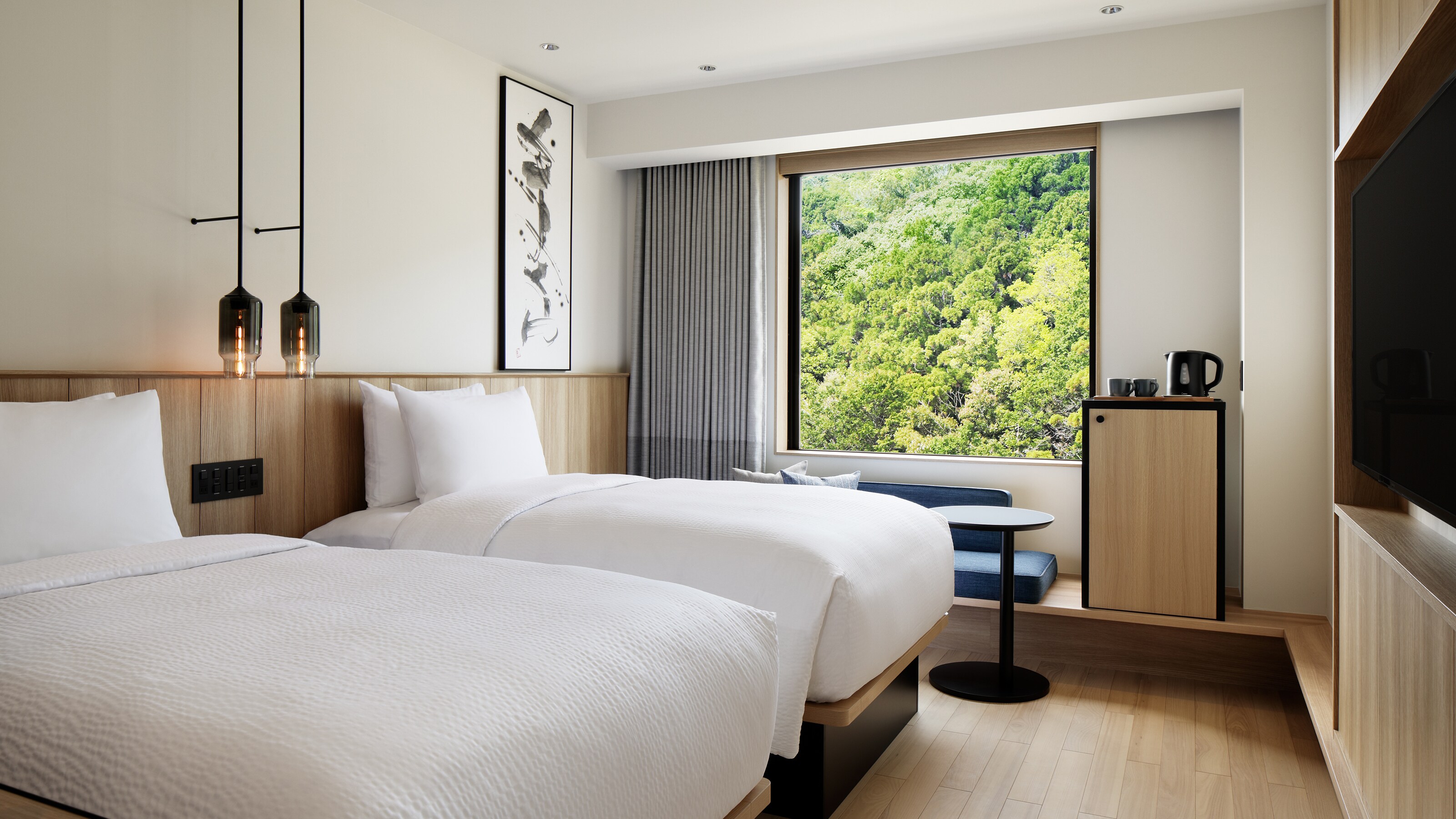 雙床房：25平米，無煙，床寬120厘米，在簡約而溫馨的空間中放鬆身心。