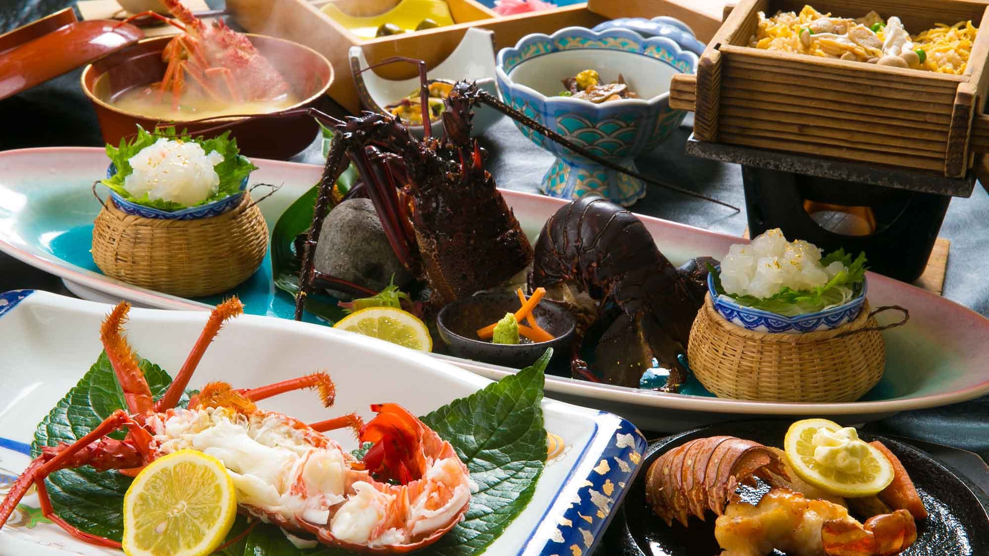 ・【龍宮懷石料理示例】推薦給想用各種烹飪方法享用龍蝦的人