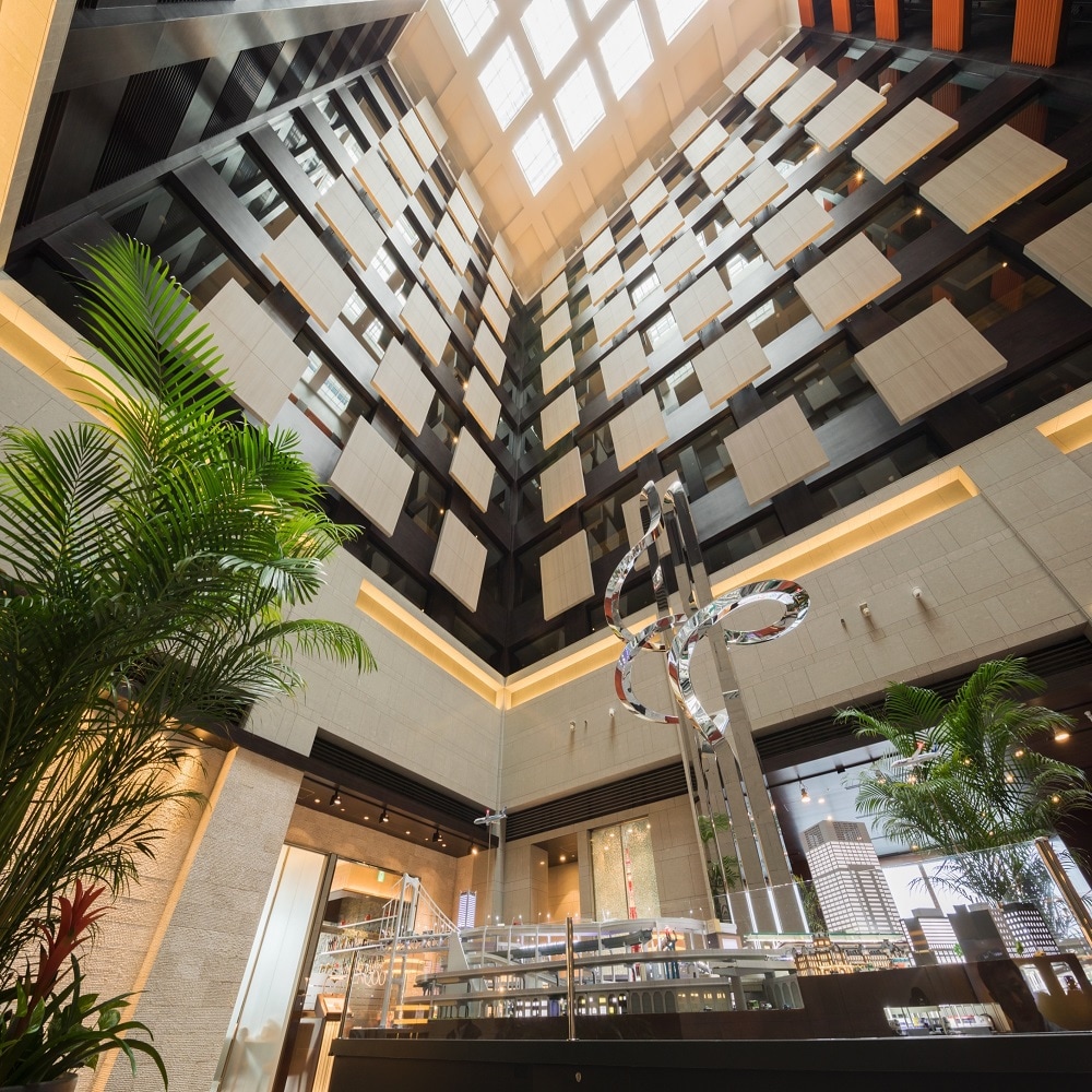 Open 27th floor atrium lobby