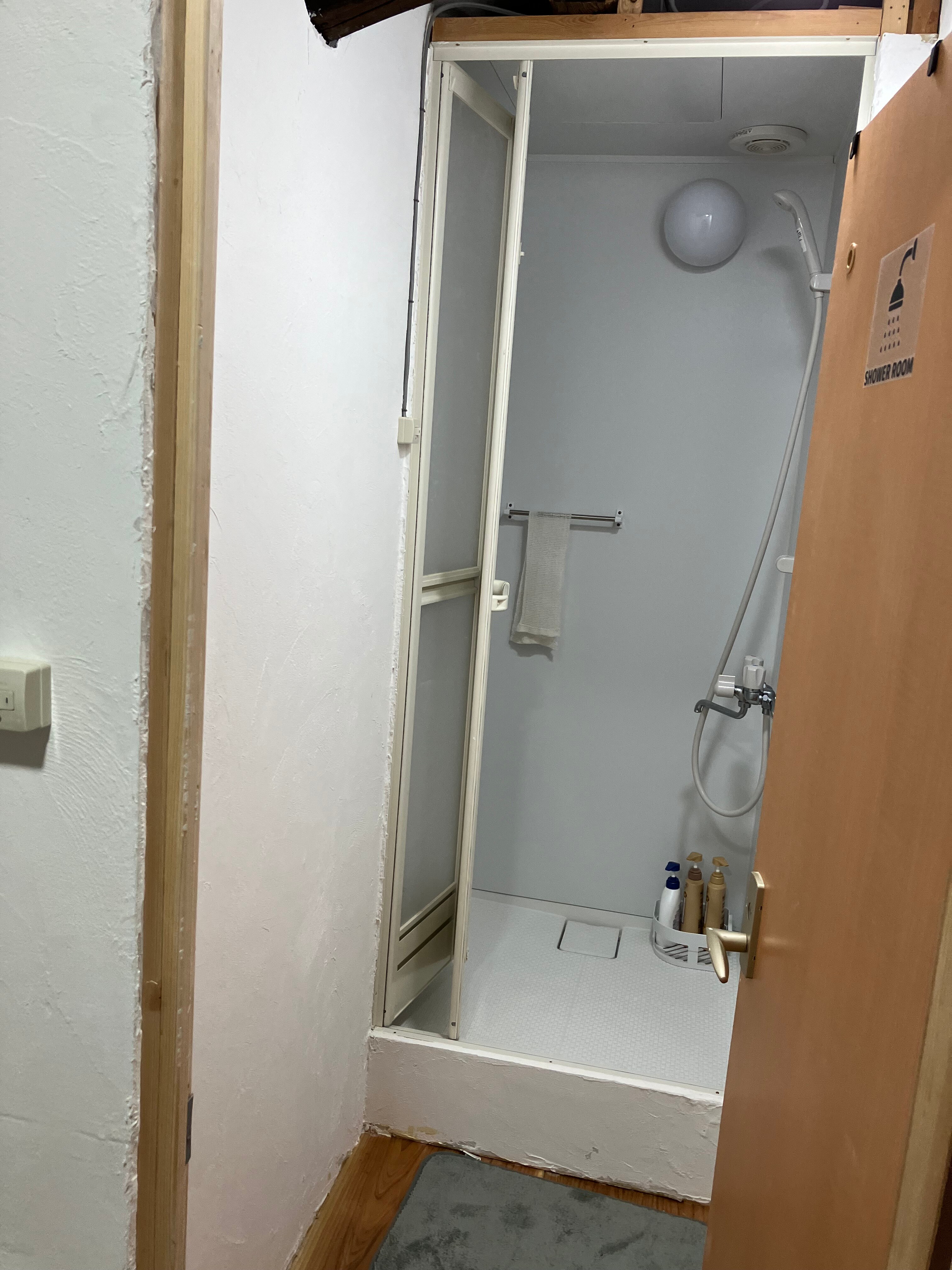 Two shower rooms in the shared space