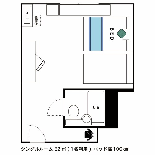 Floor plan (single room)