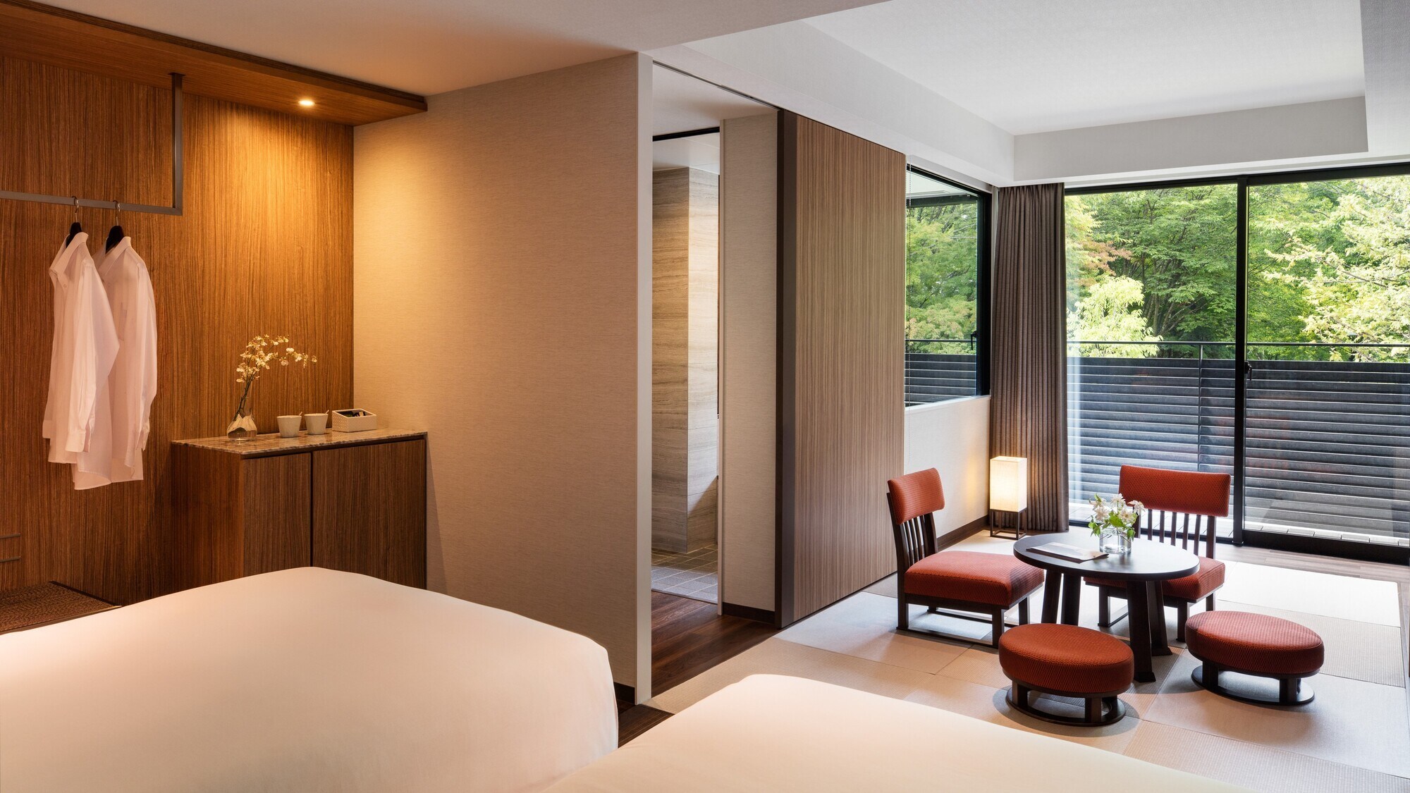 North Wing Premier Room Twin with Hot Spring View Bath/39m2 [For 2-4 people]